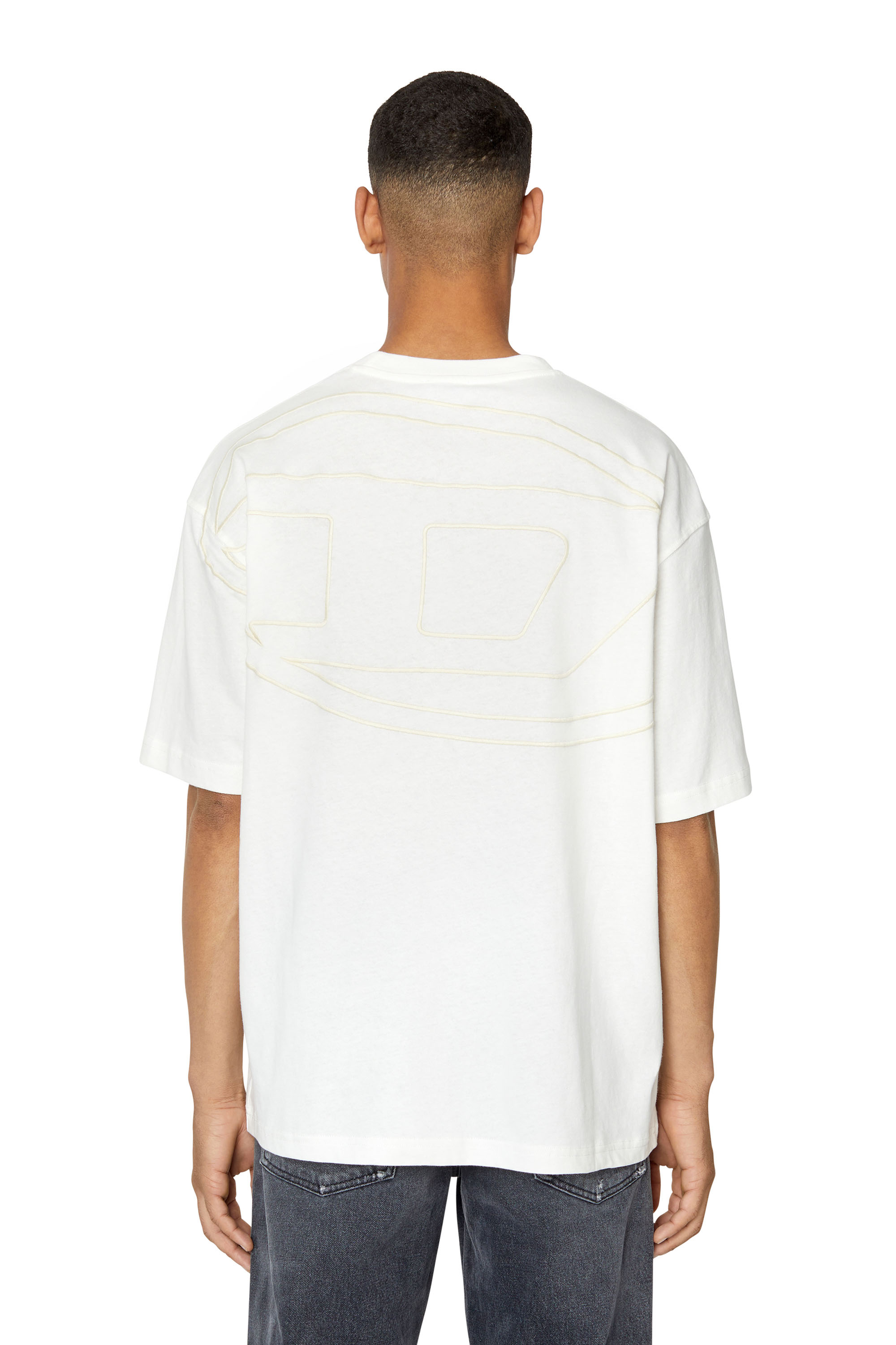 T-BOGGY-MEGOVAL Man: T-shirt with back maxi D logo | Diesel