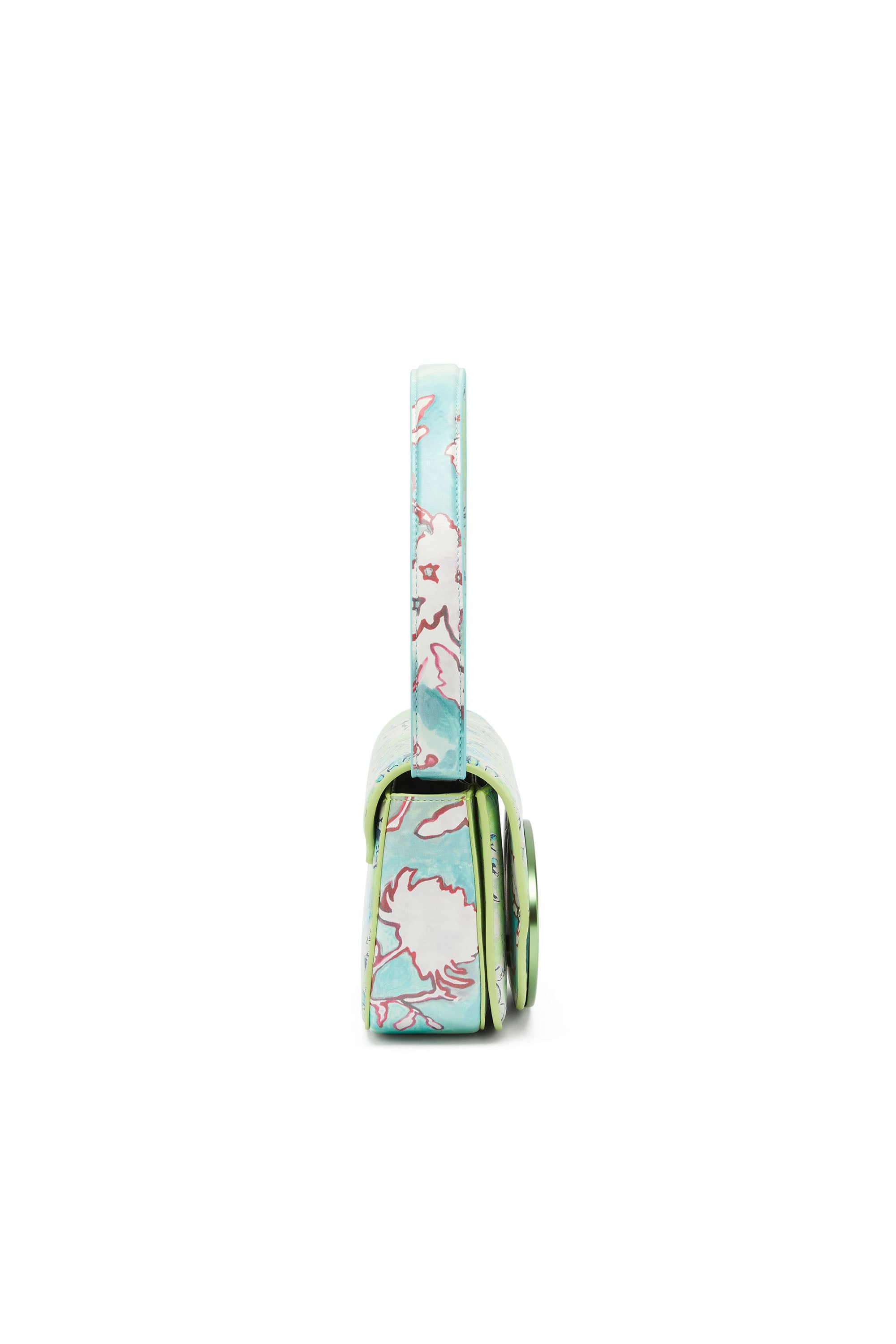 Diesel - 1DR, Woman's 1DR-Iconic shoulder bag with floral print in Green - 4