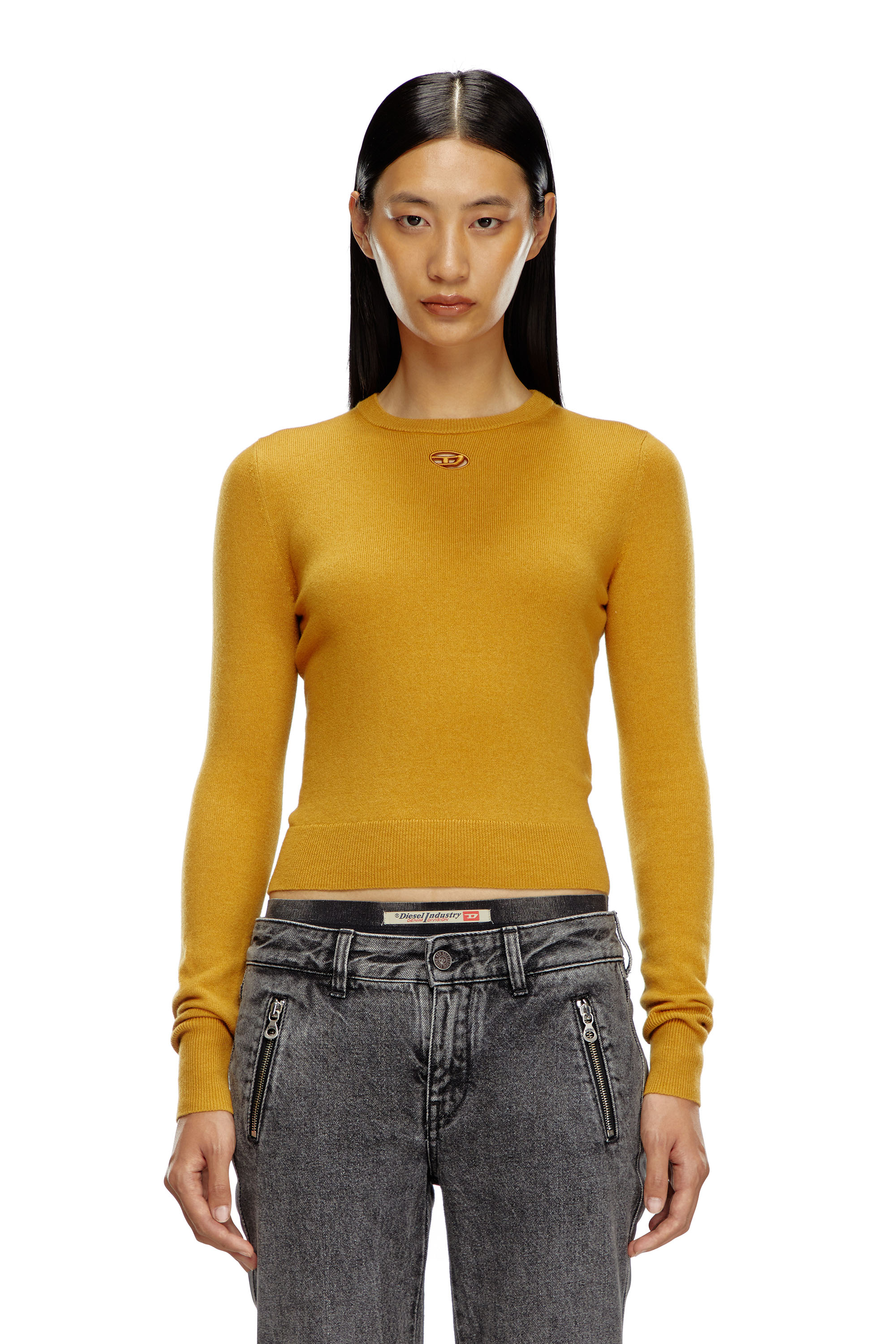 Diesel - M-AREESAX, Woman's Wool and cashmere top in Black - 2