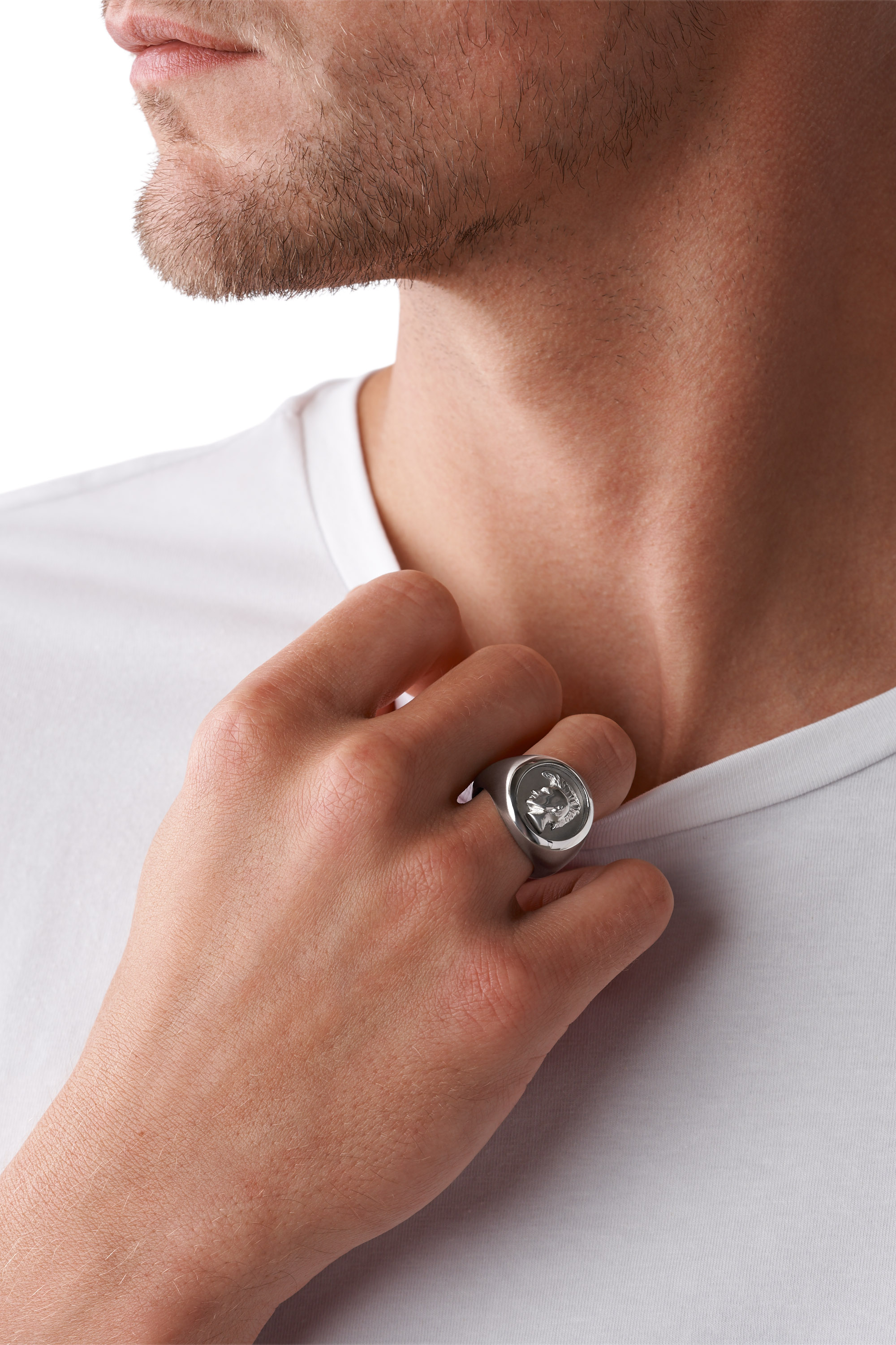 DX1211 Man: Stainless Steel Icon Signet Ring | Diesel