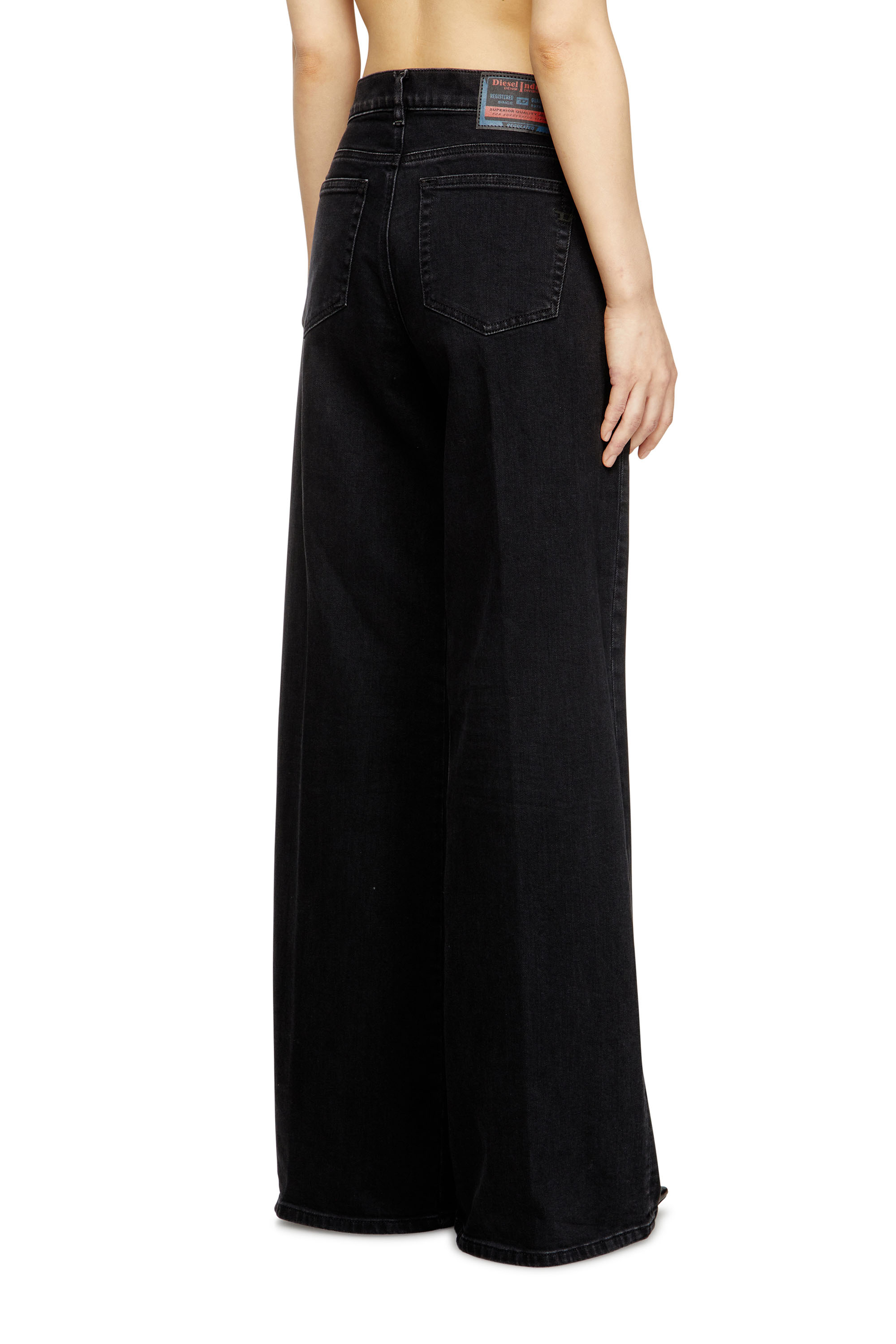 Flare Jeans 1978 D-Akemi 09N89, Black/Dark grey Diesel - Woman's Flare Jeans 1978 D-Akemi 09N89, Black/Dark grey - 4