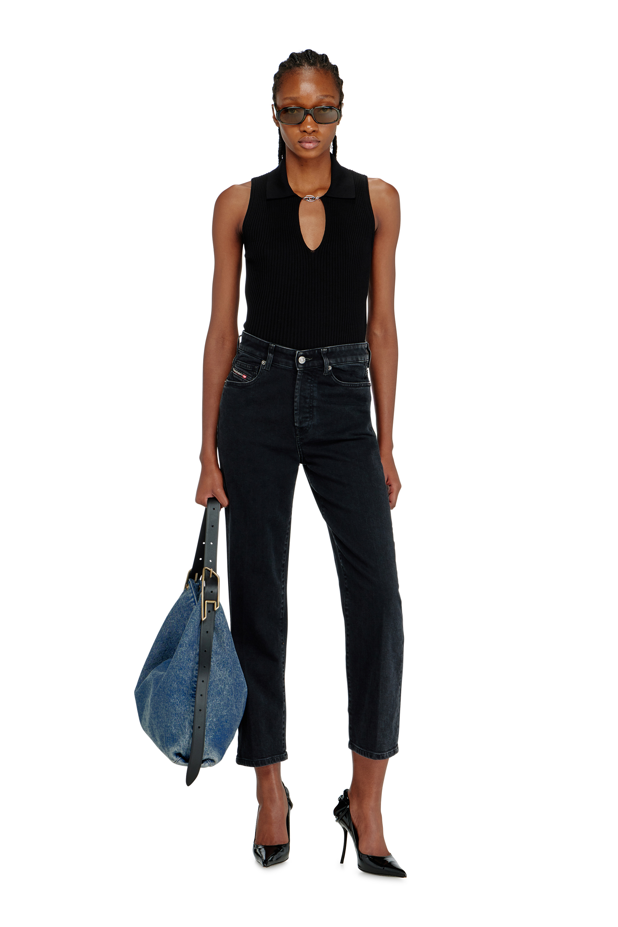 Diesel - Regular Jeans 1981 D-Went 09N89 Femme, Noir/Gris fonc&eacute; - Image 1