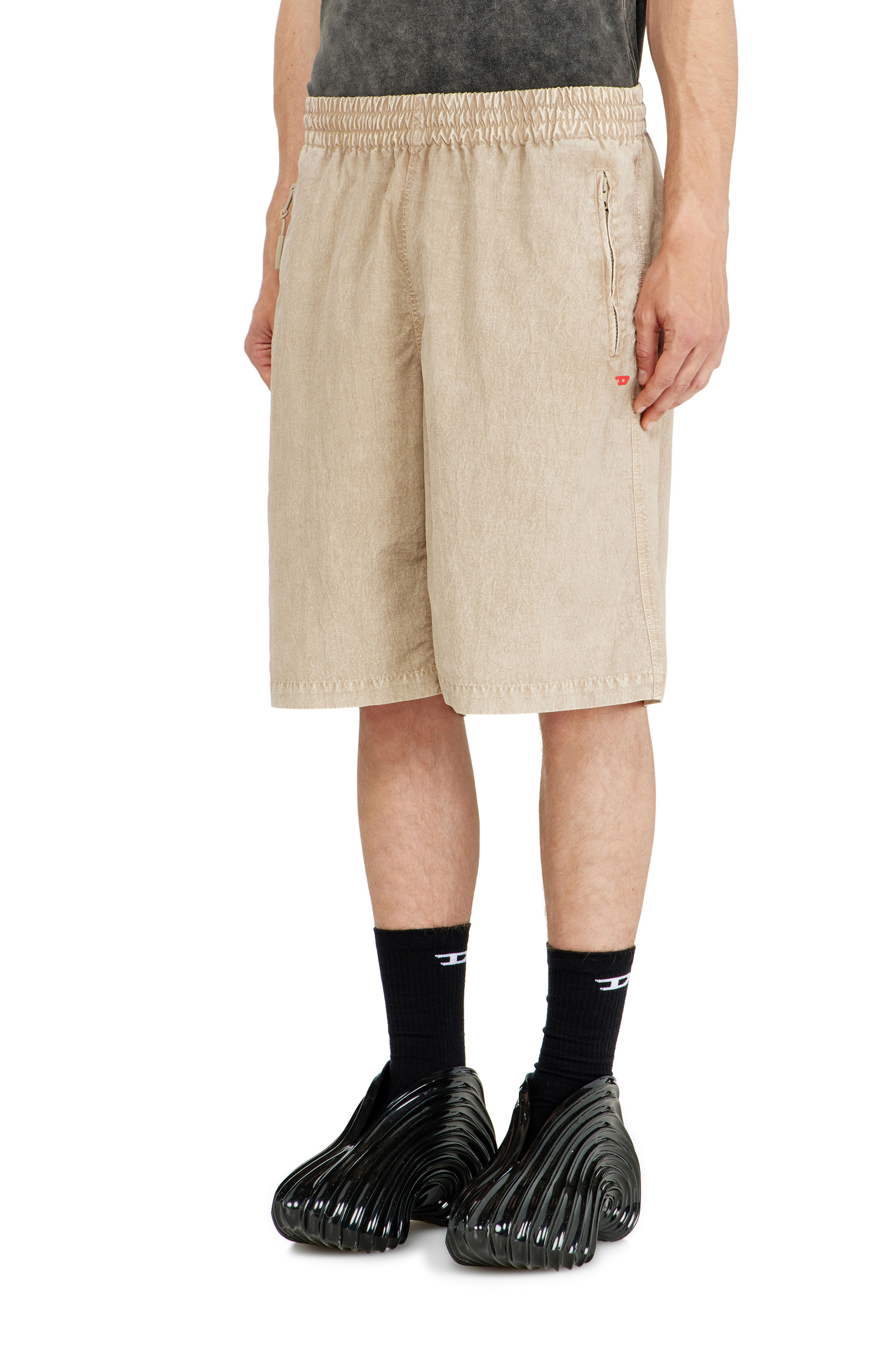 Diesel - P-THECK-SHORT-PLBH, Man's Treated nylon shorts in null - 3