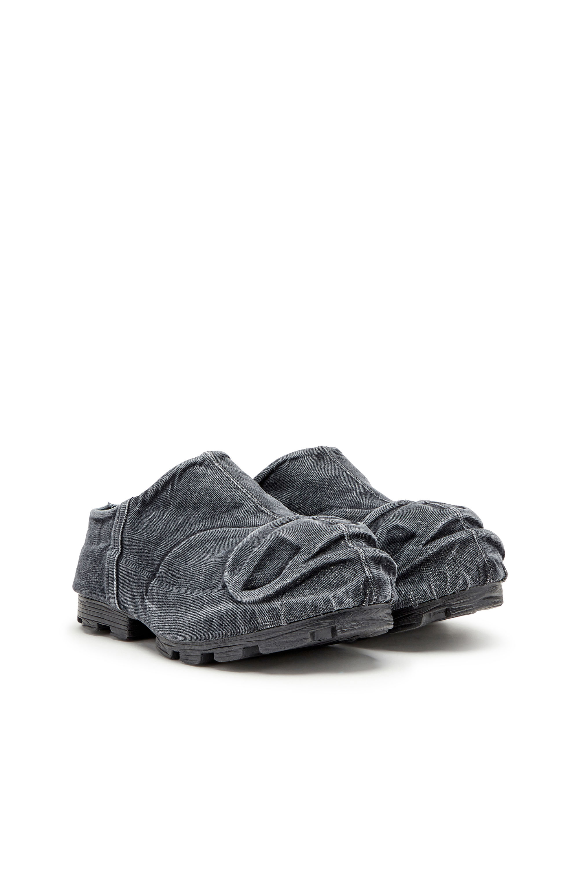 Diesel - D-HAMMER ML MD X, D-Hammer-Bottines basses en denim avec embout Oval D Homme in Noir - 3