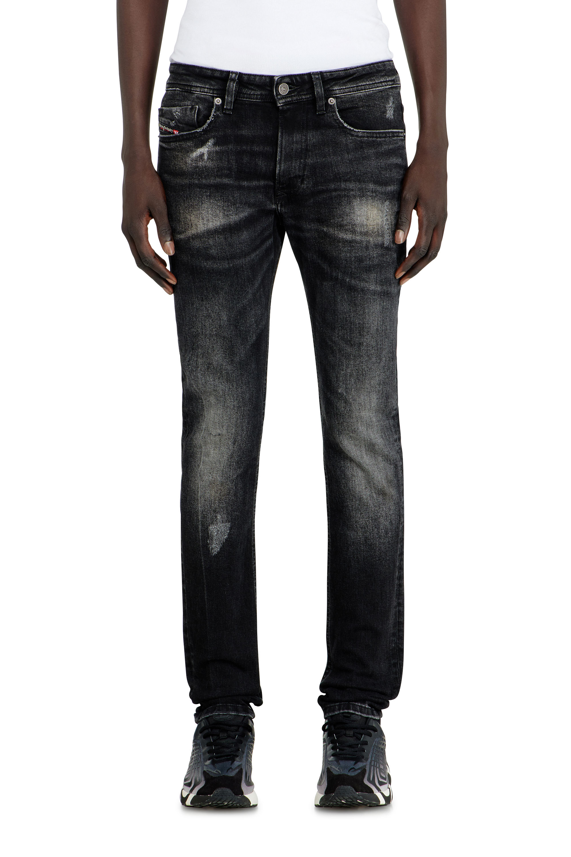 Diesel - Man's Skinny Jeans 1979 Sleenker 0DBDP, Black/Dark grey - 4