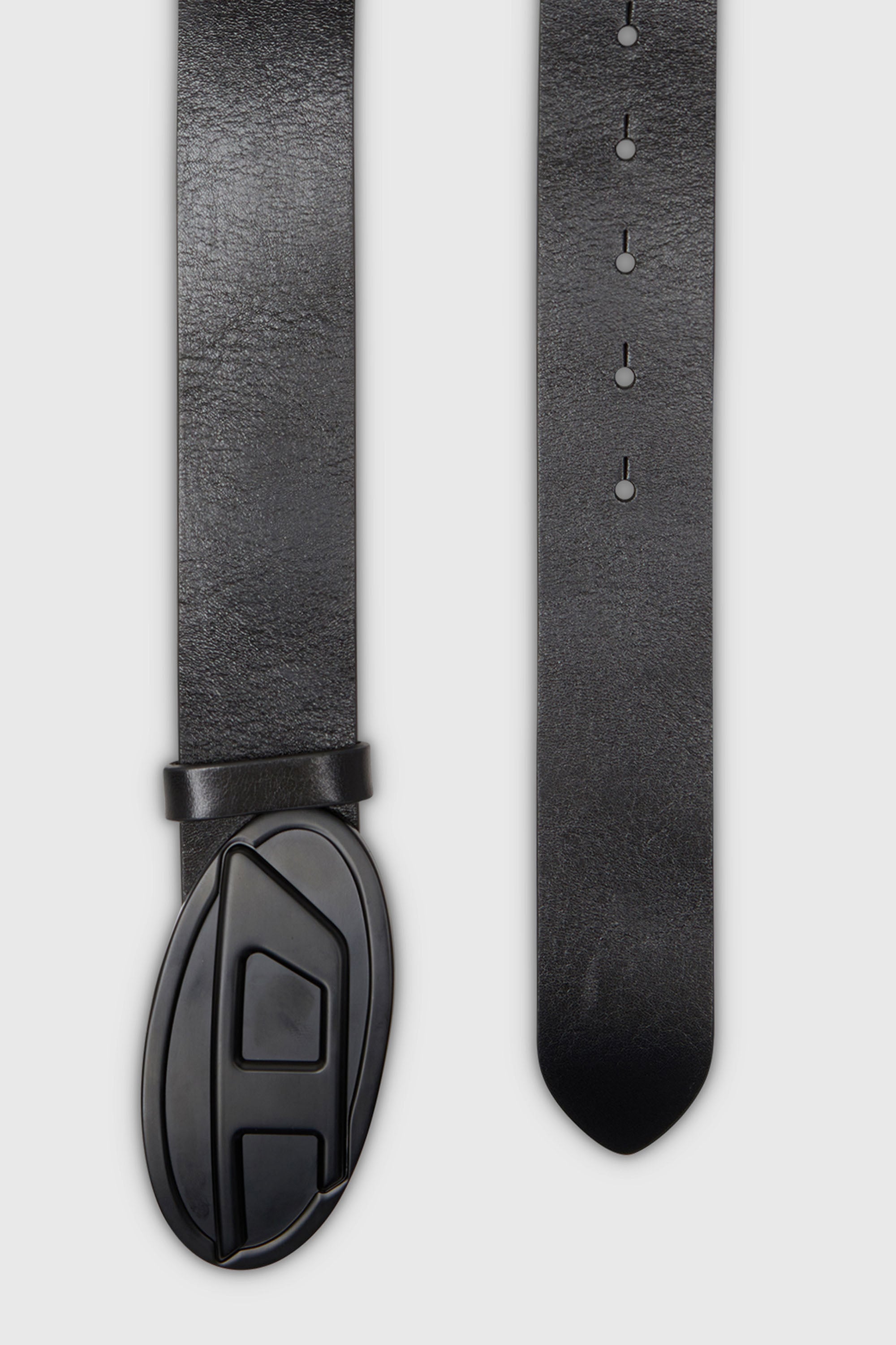 Diesel - B-1DR 2.0, Cintur&oacute;n 4 cm de cuero con placa Oval D Mujer in Negro - 2