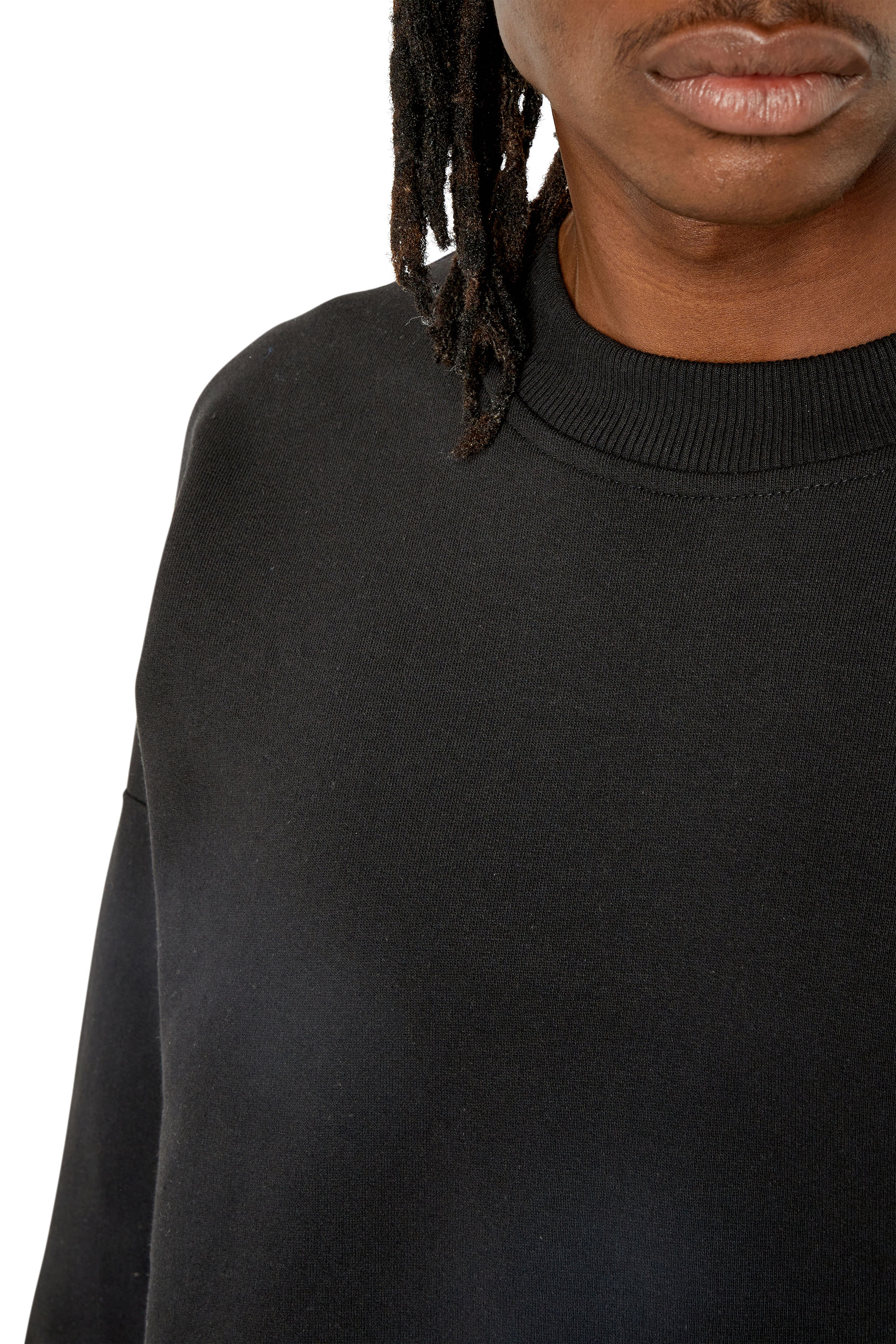 Diesel - S-ROB-MEGOVAL, Man's Sweatshirt with back maxi D logo in Black - 5