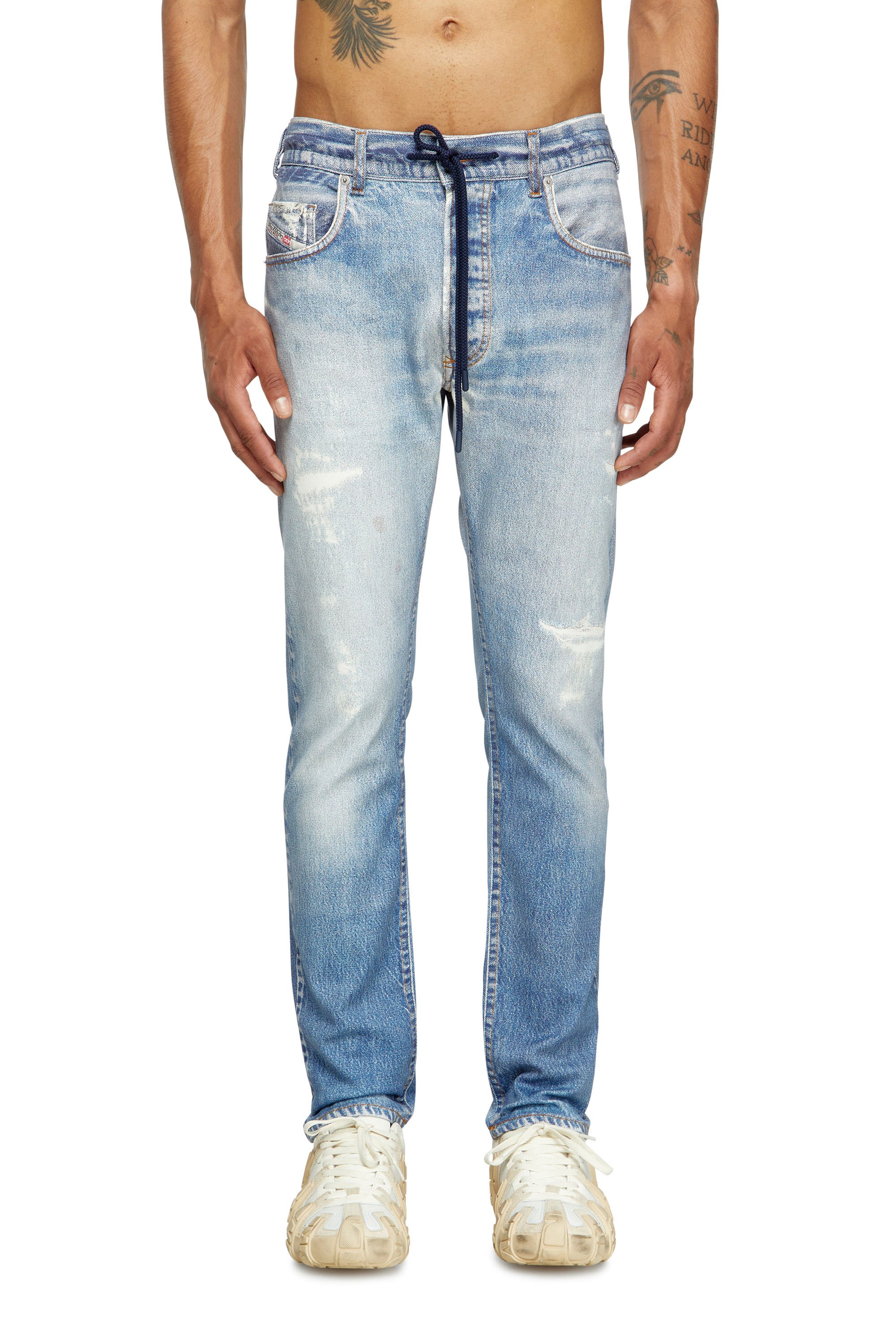 Diesel - Regular 2032 D-Krooley Joggjeans® 068RX Homme, Bleu Clair - Image 3