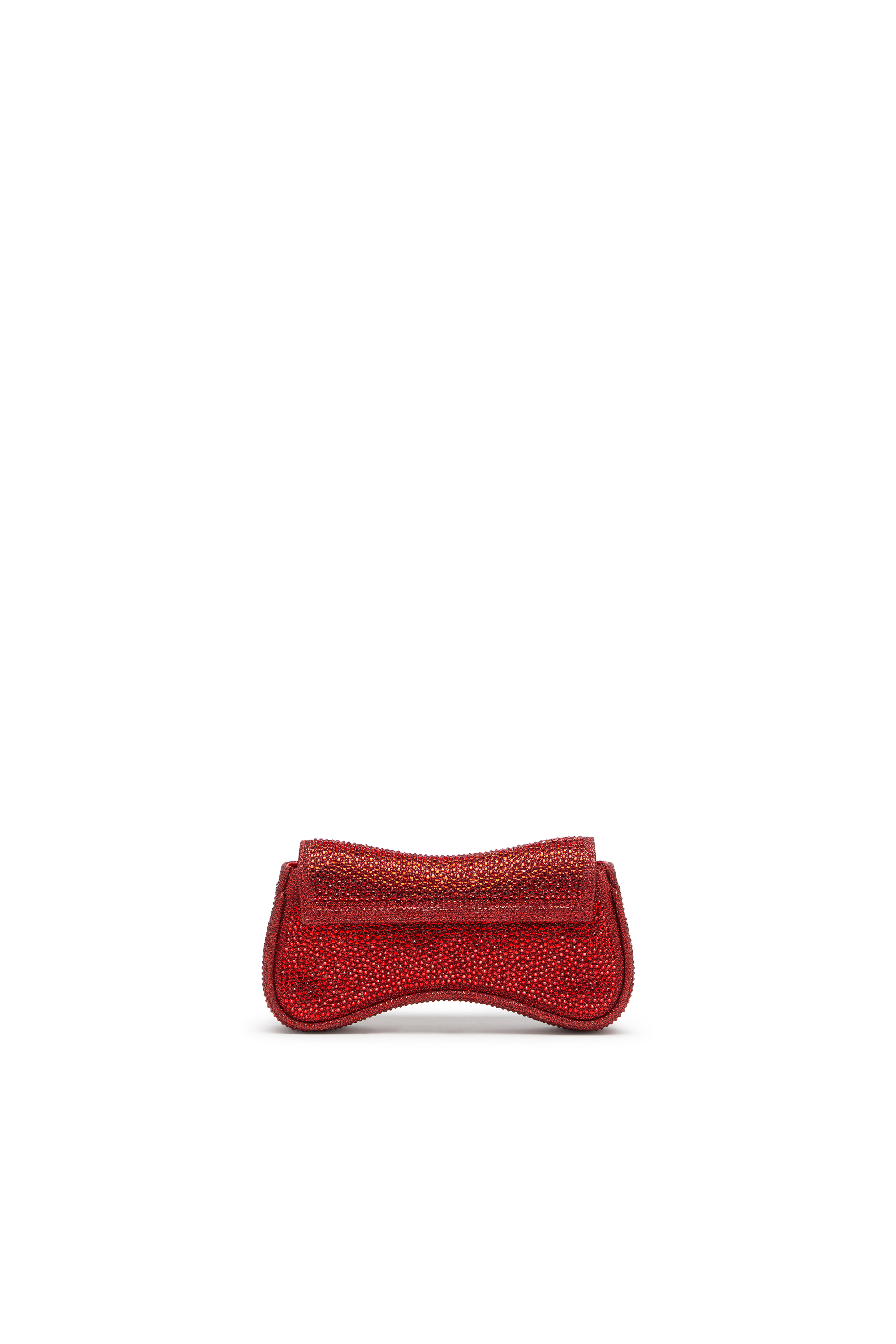 Diesel - PLAY CROSSBODY XS, Female's Play-Mini crossbody bag in crystal Lurex in Red - 2