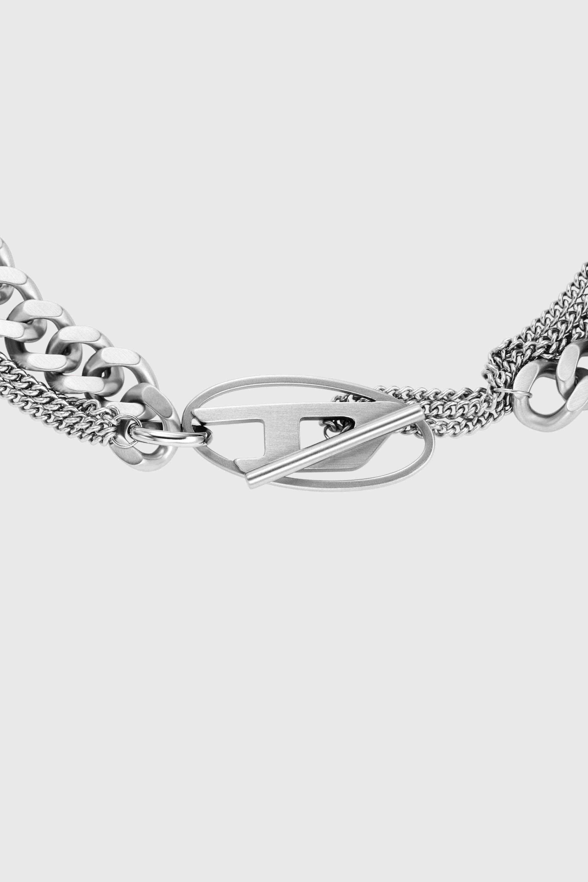 Diesel - DX1549040 JEWEL, Collar de cadena de acero inoxidable Unisex in Plateado - 2
