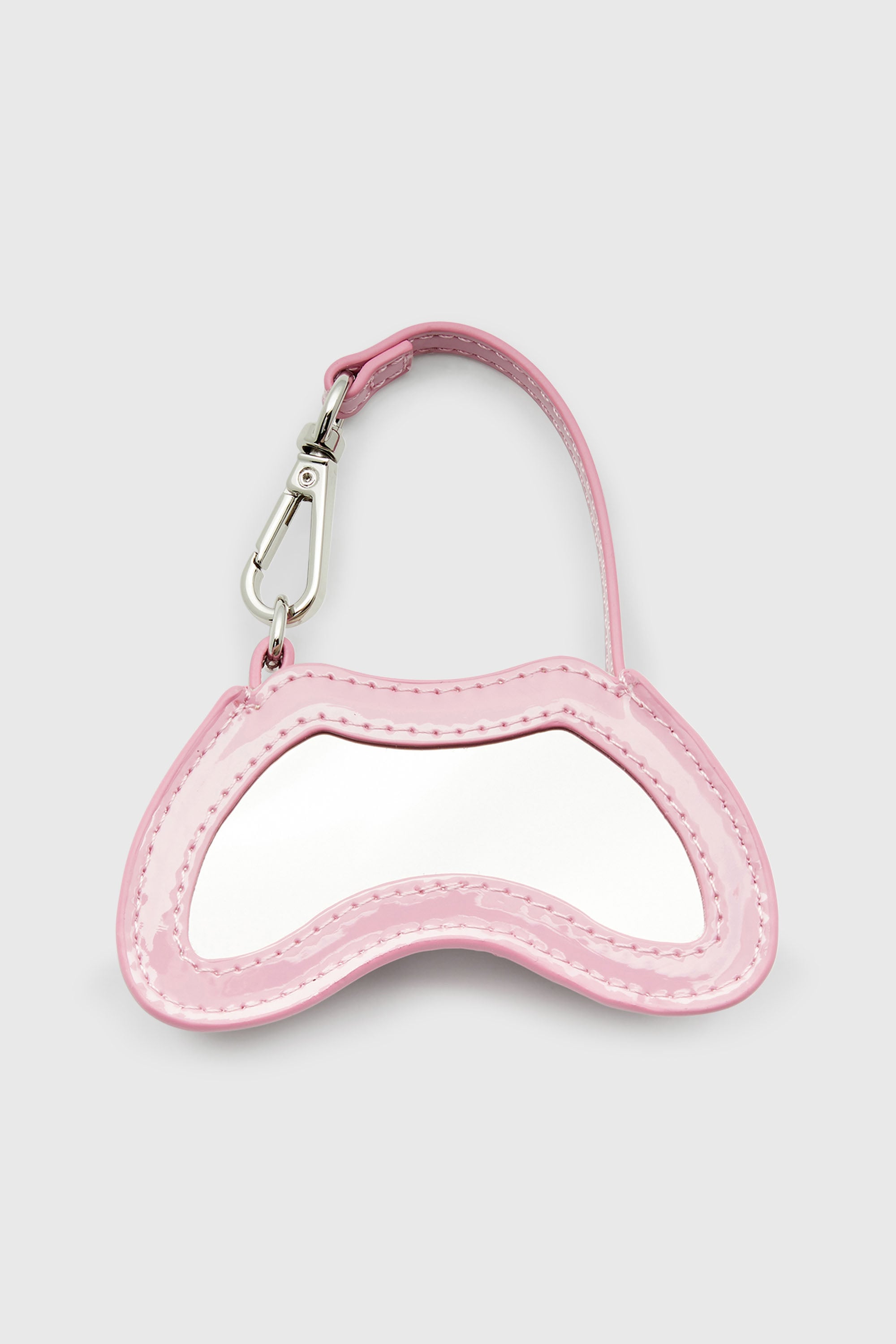 Diesel - PLAY CHARMS, Female's Glossy bag charm with mirror in Pink - 2