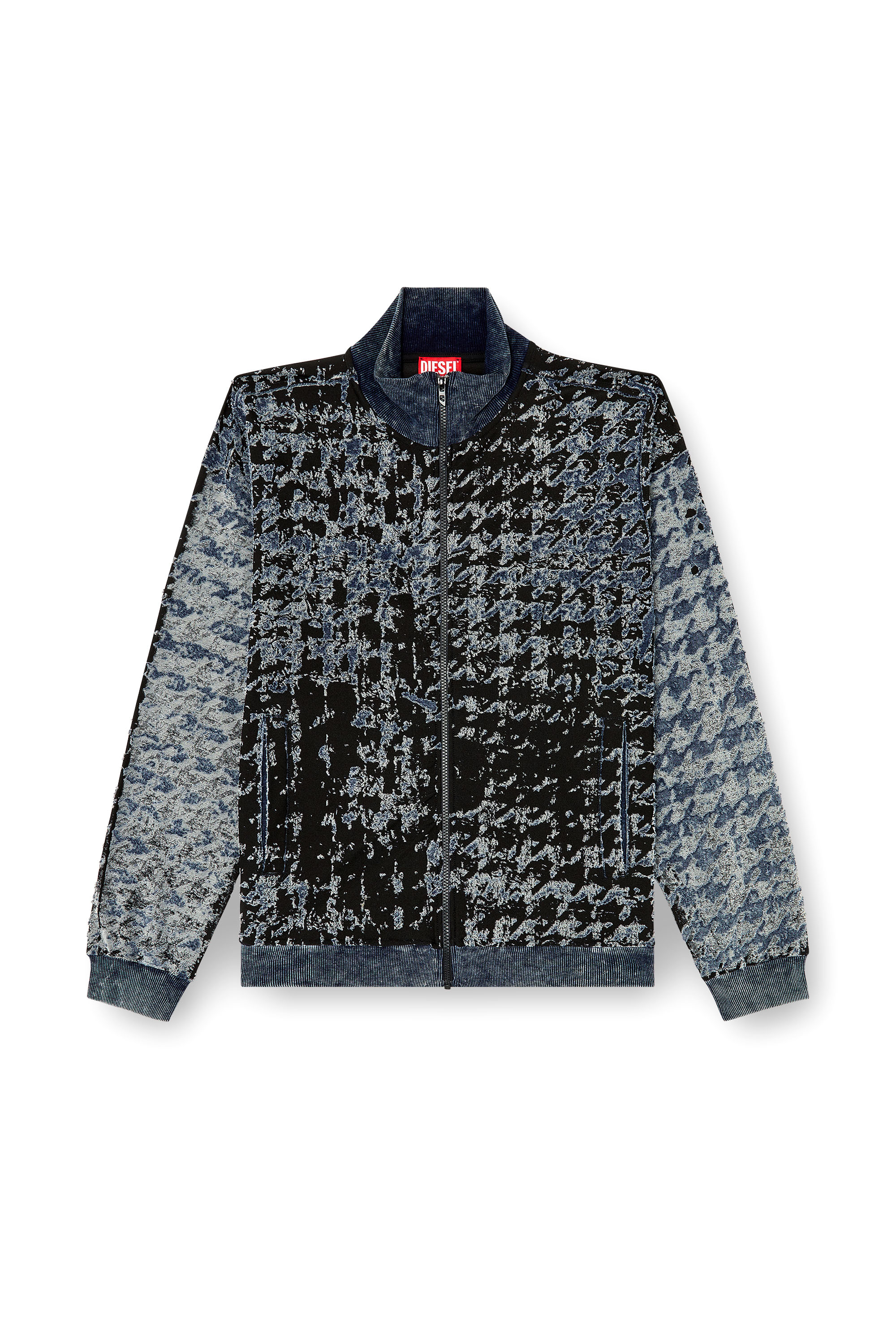Diesel - S-CORR, Haut zippé à motif pied-de-poule dévoré Homme in Polychrome - 3