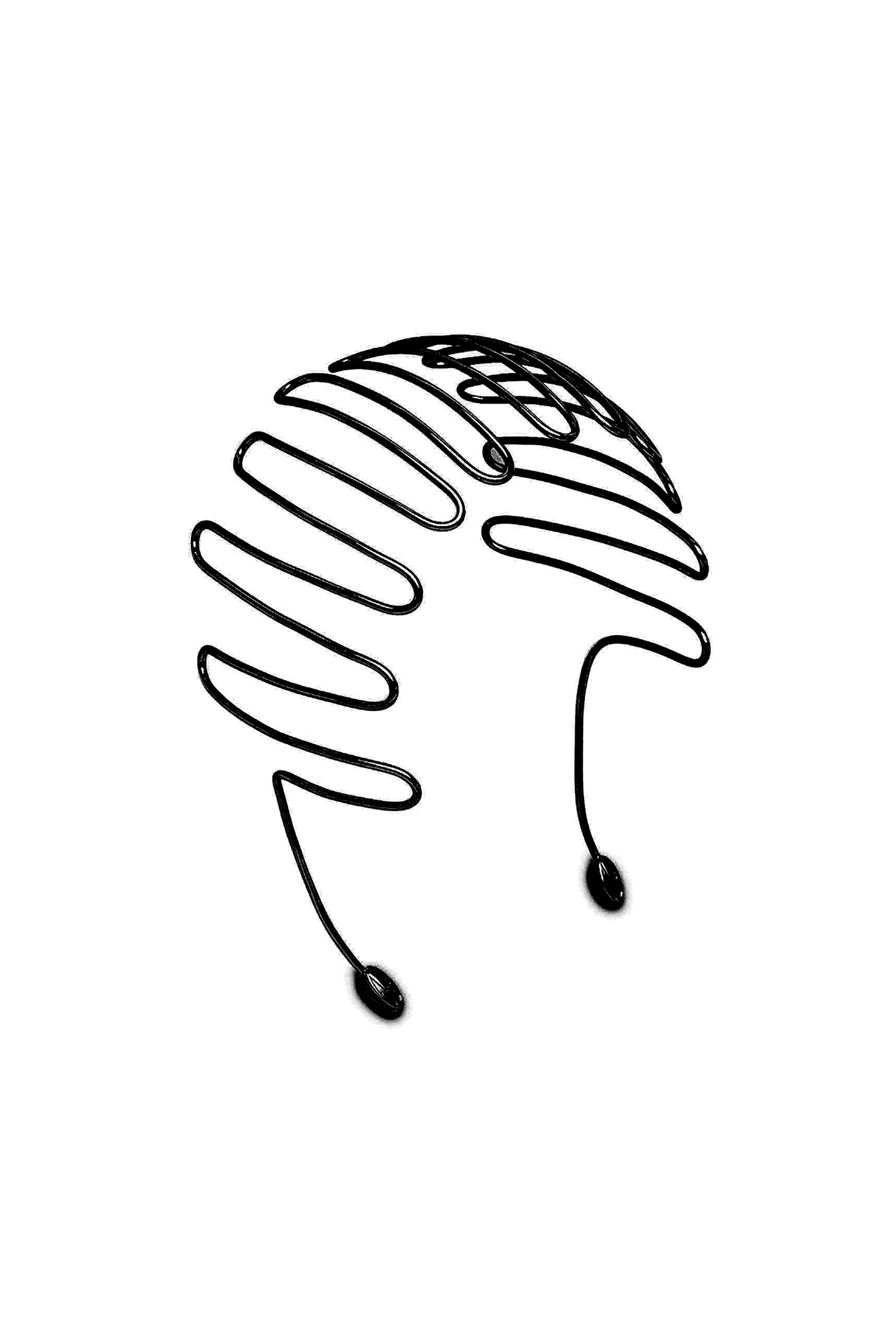 Diesel - VOLT-D HEADBAND, Female's Wavy metal headband in Black - 1