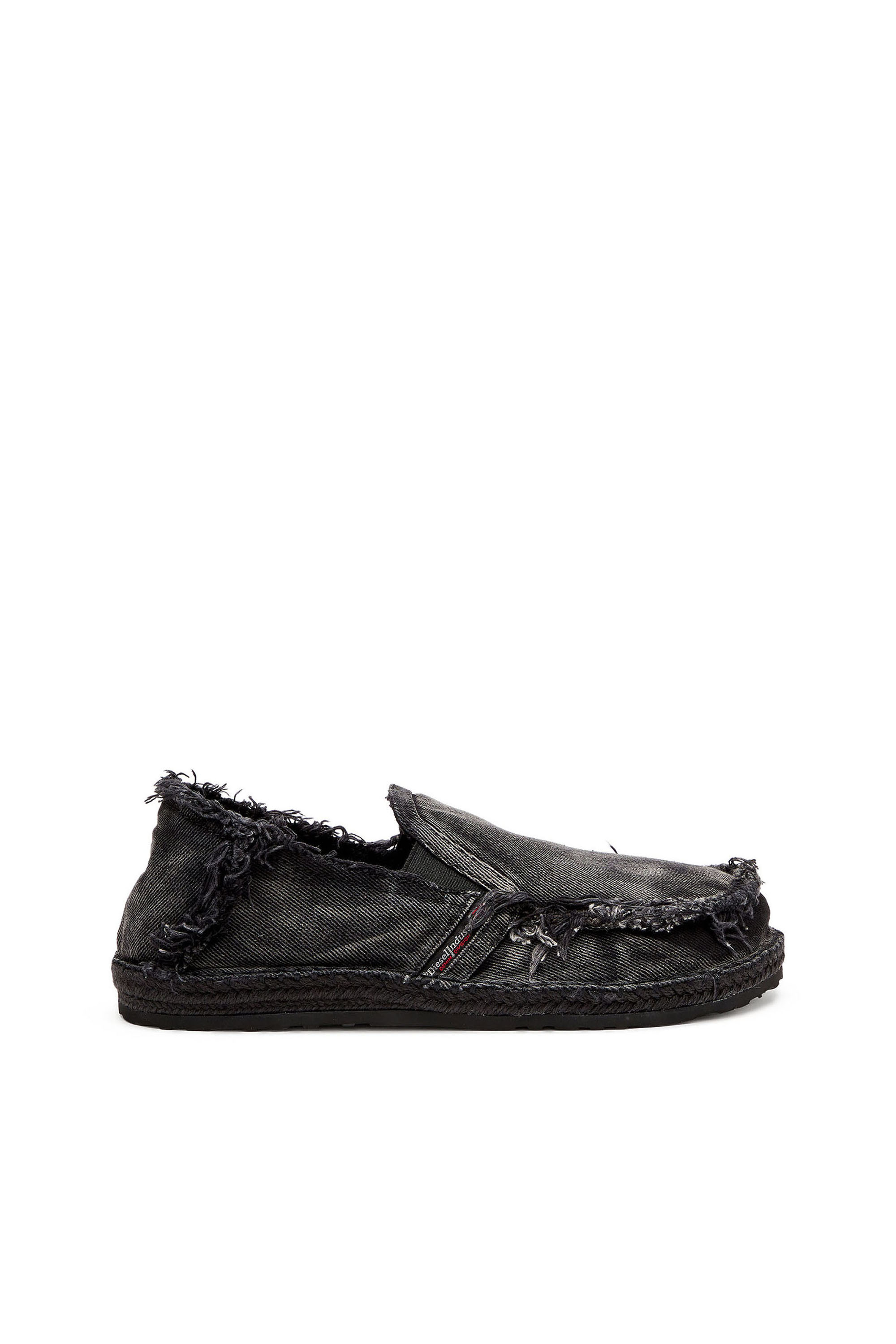 Diesel - D-LUKAS ESP, D-Lukas - Espadrilles en denim effiloch&eacute; Homme in Noir - 1