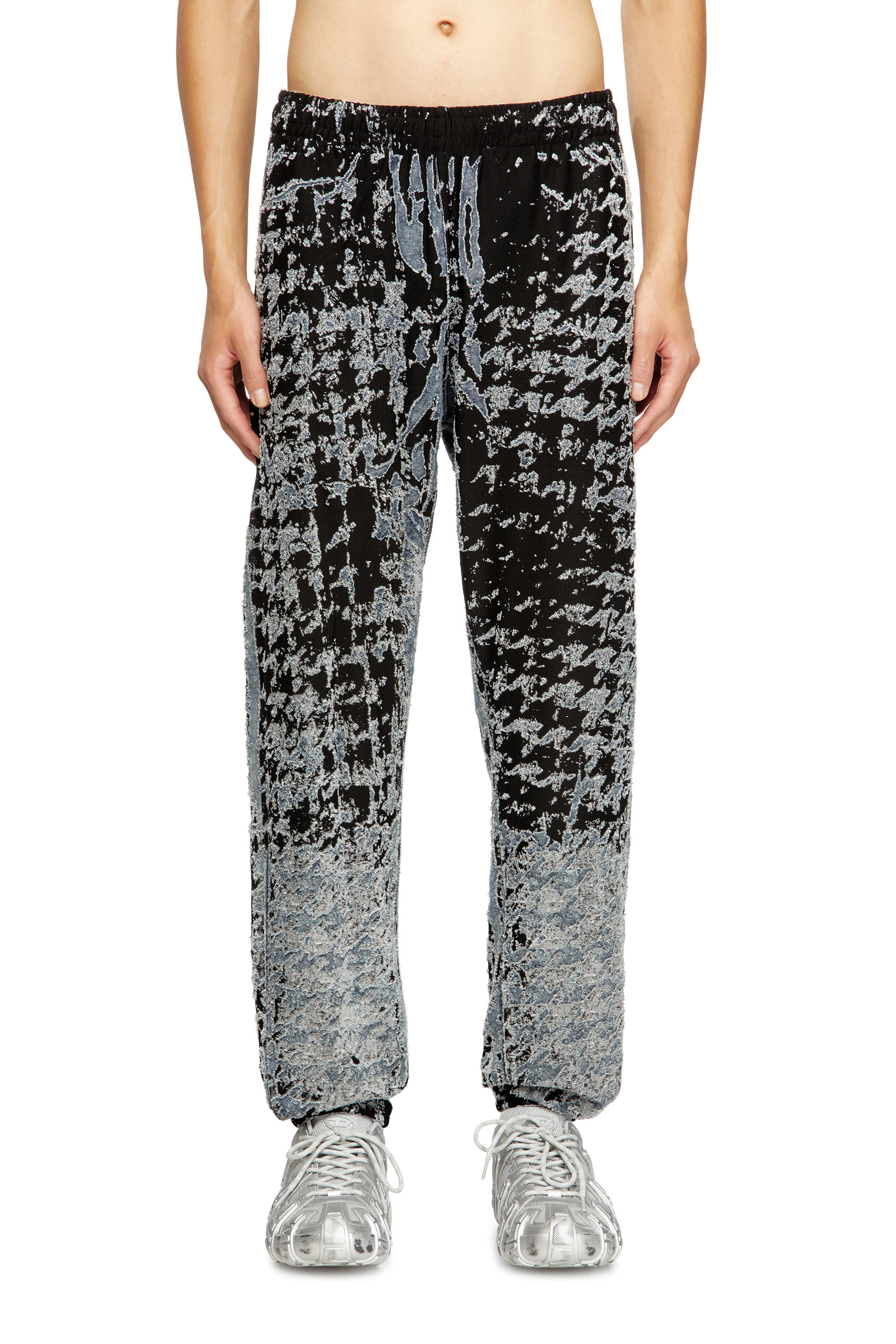 Diesel - P-LABIS, Pantalon à taille élastiquée en dévoré motif pied-de-poule Homme in Polychrome - 1