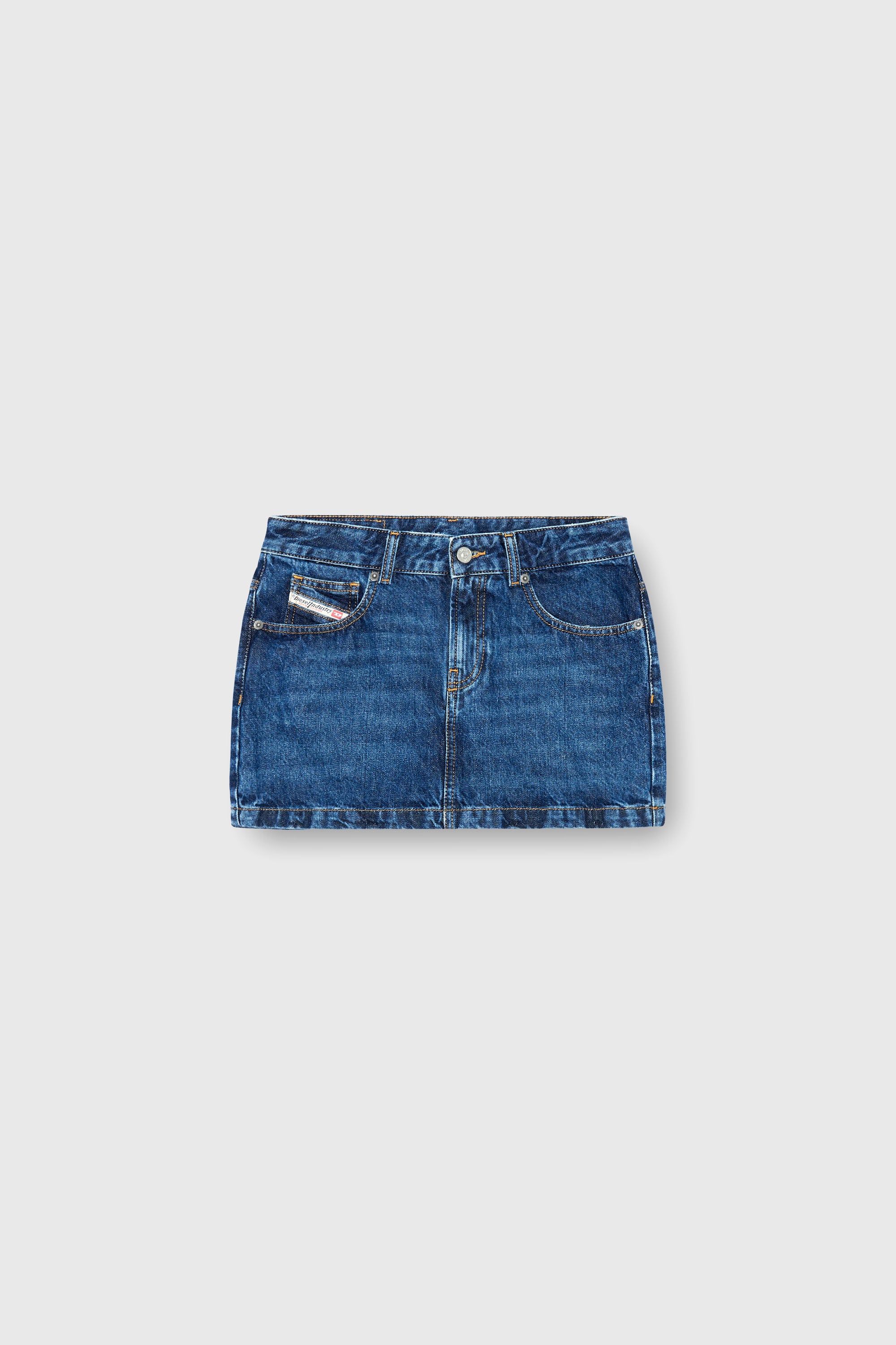Diesel - DE-RON, Female's Miniskirt in denim in Dark Blue - 2