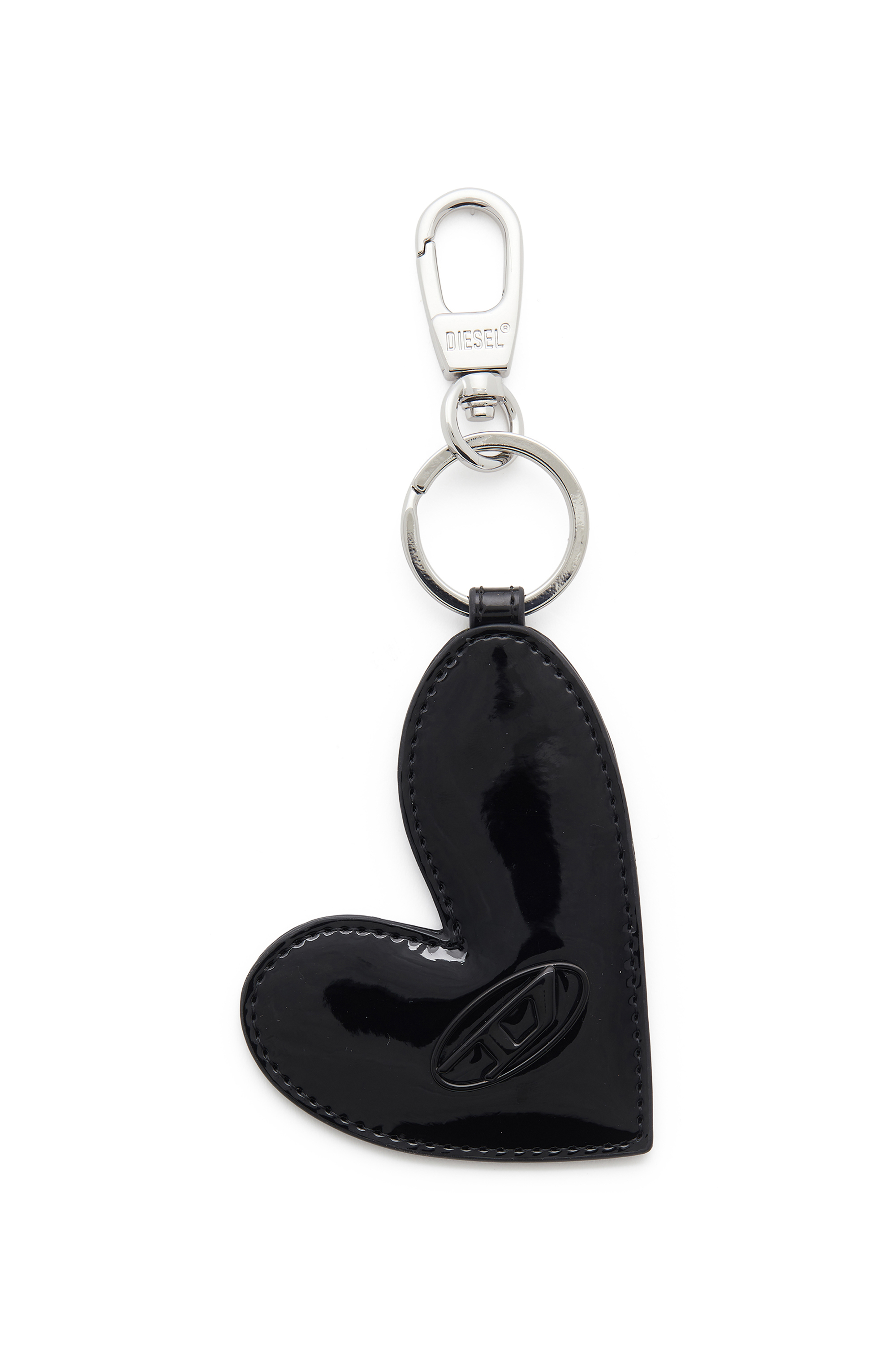 Diesel - PLAY HEART MIRROR, Colgante en forma de coraz&oacute;n con acabado brillante Mujer in Negro - 1