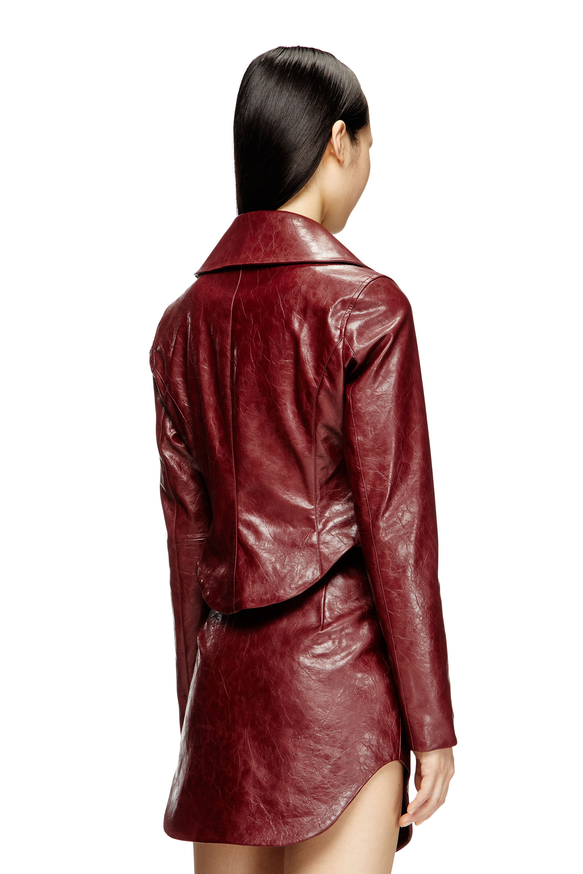 Diesel - G-AMECK, Woman's Tailored jacket in coated fabric in Red - 5