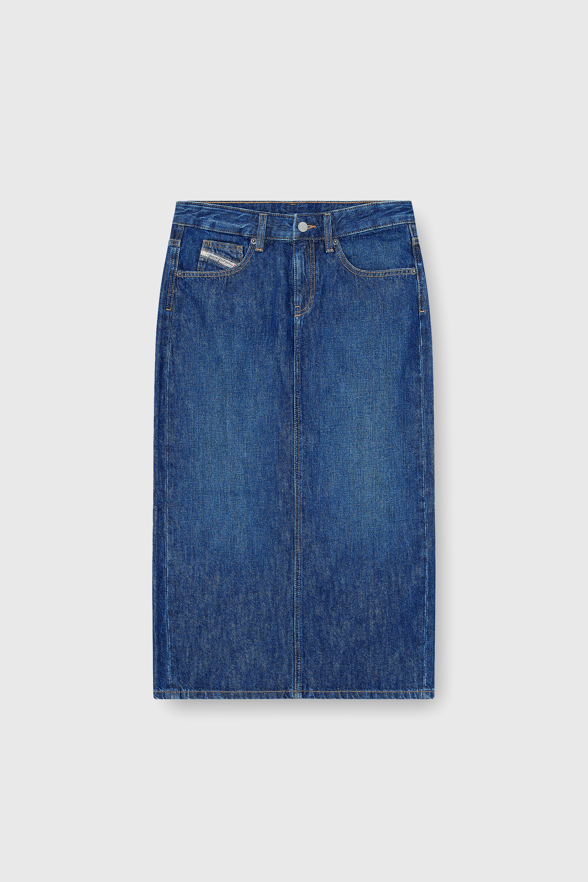 Diesel - DE-SKYE-D, Falda vaquera midi Mujer in Azul marino - 2