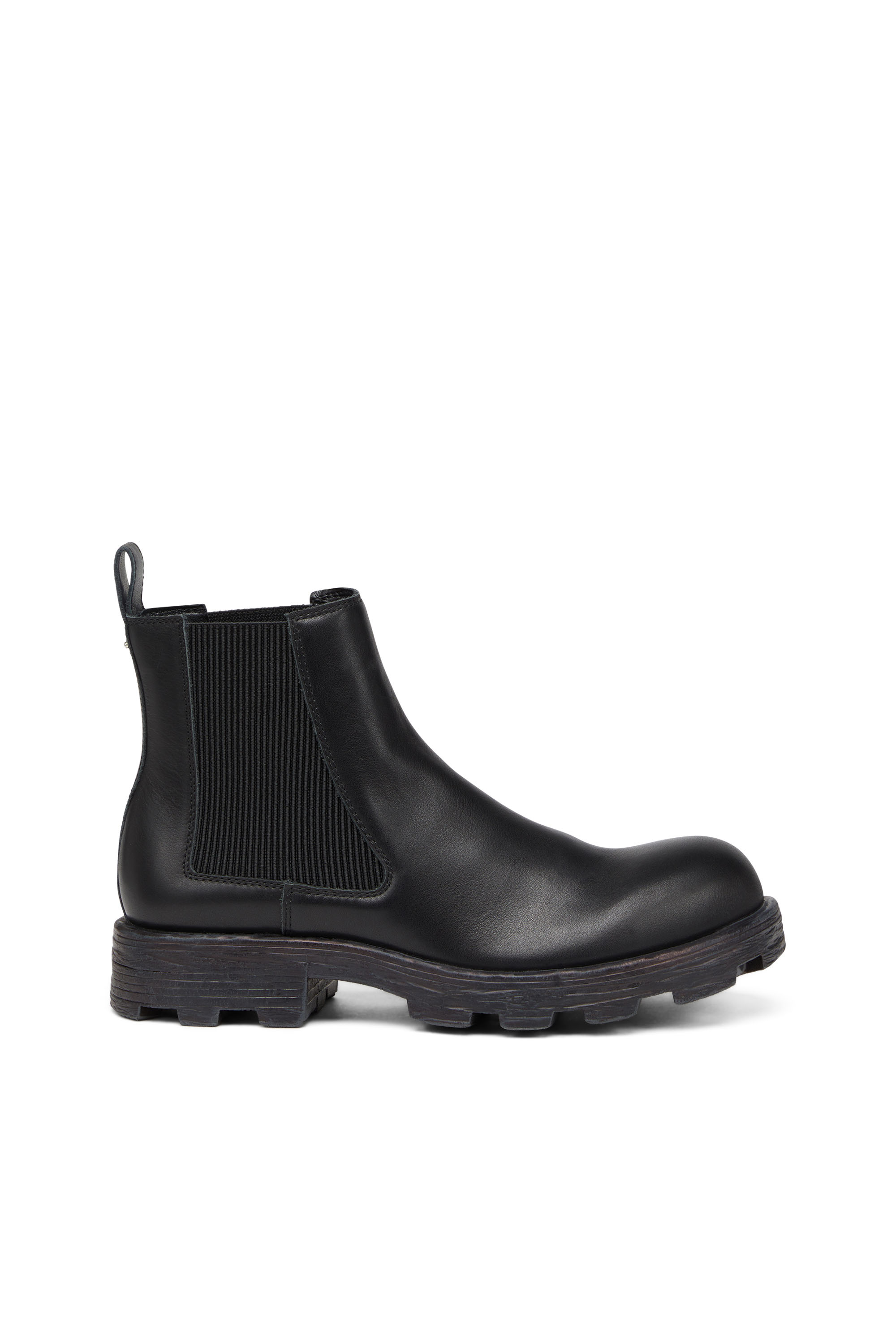 Diesel - D-HAMMER LCH, D-Hammer-Bottes Chelsea en cuir avec semelle épaisse Homme in Noir - 1