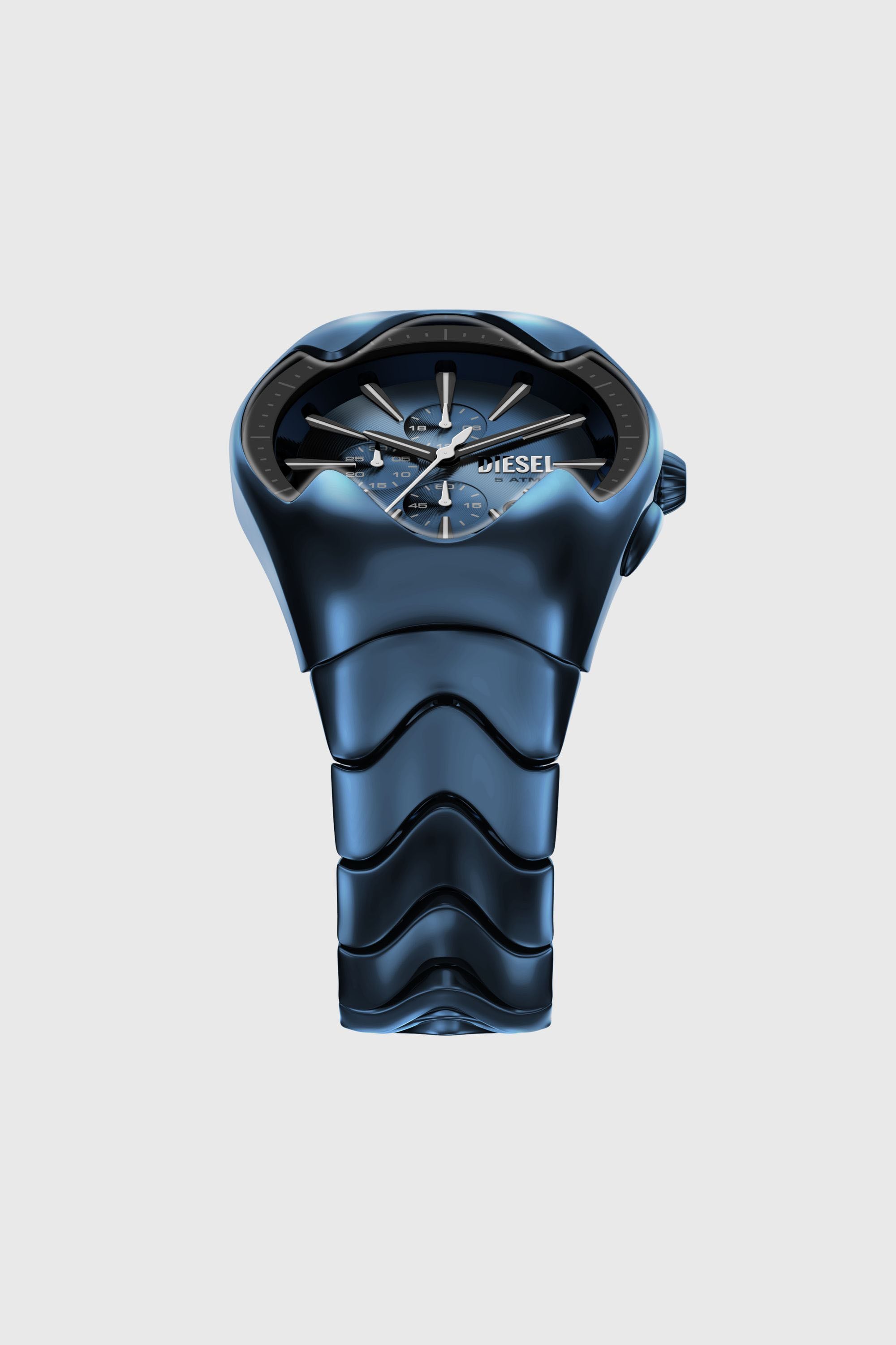Diesel - DZ4704 WATCH, Man's Mercurial Chronograph Blue Stainless Steel Watch in Black/Blue - 4