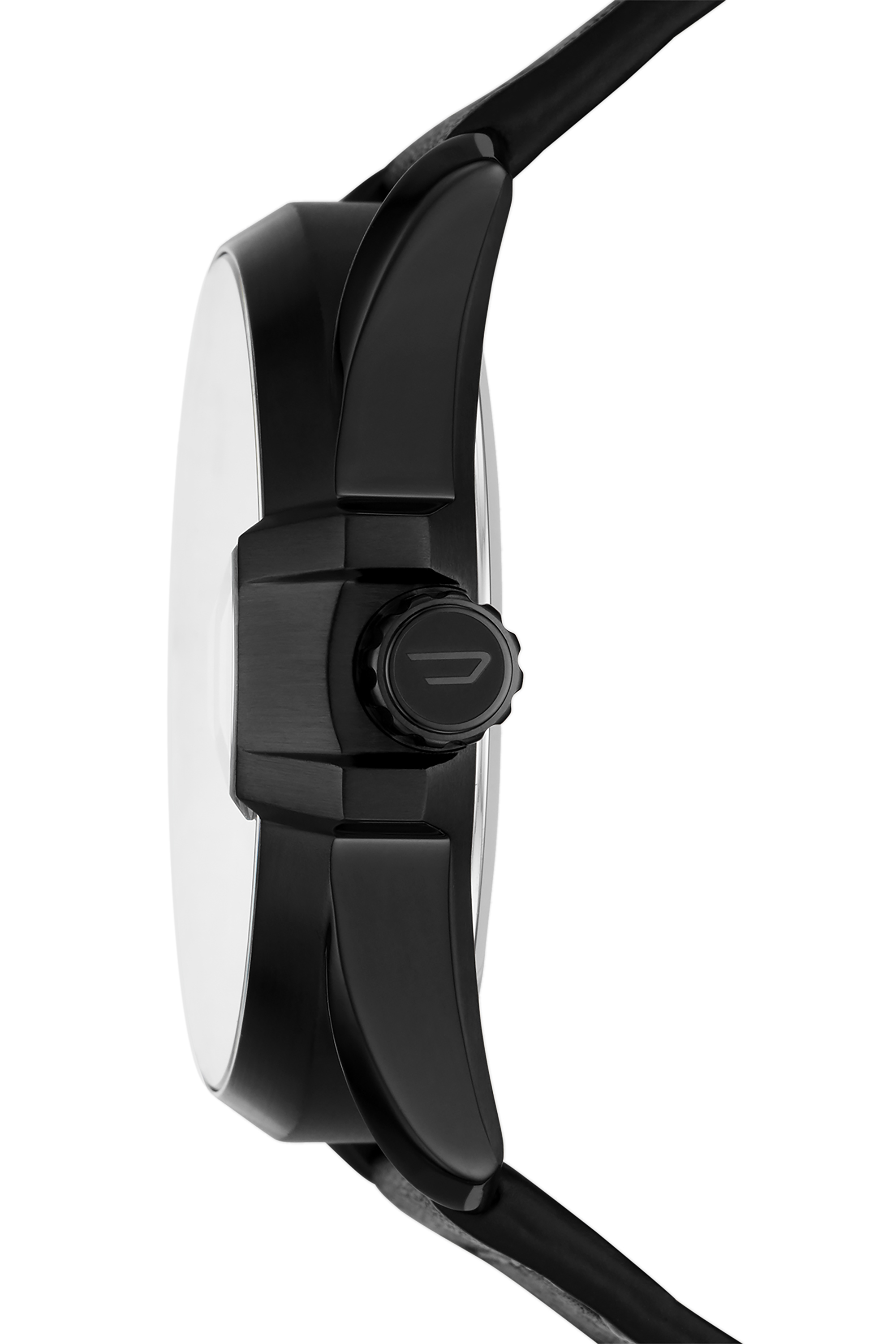 Diesel - DZ1945, Man's MS9 three-hand date black leather watch in Black - 3