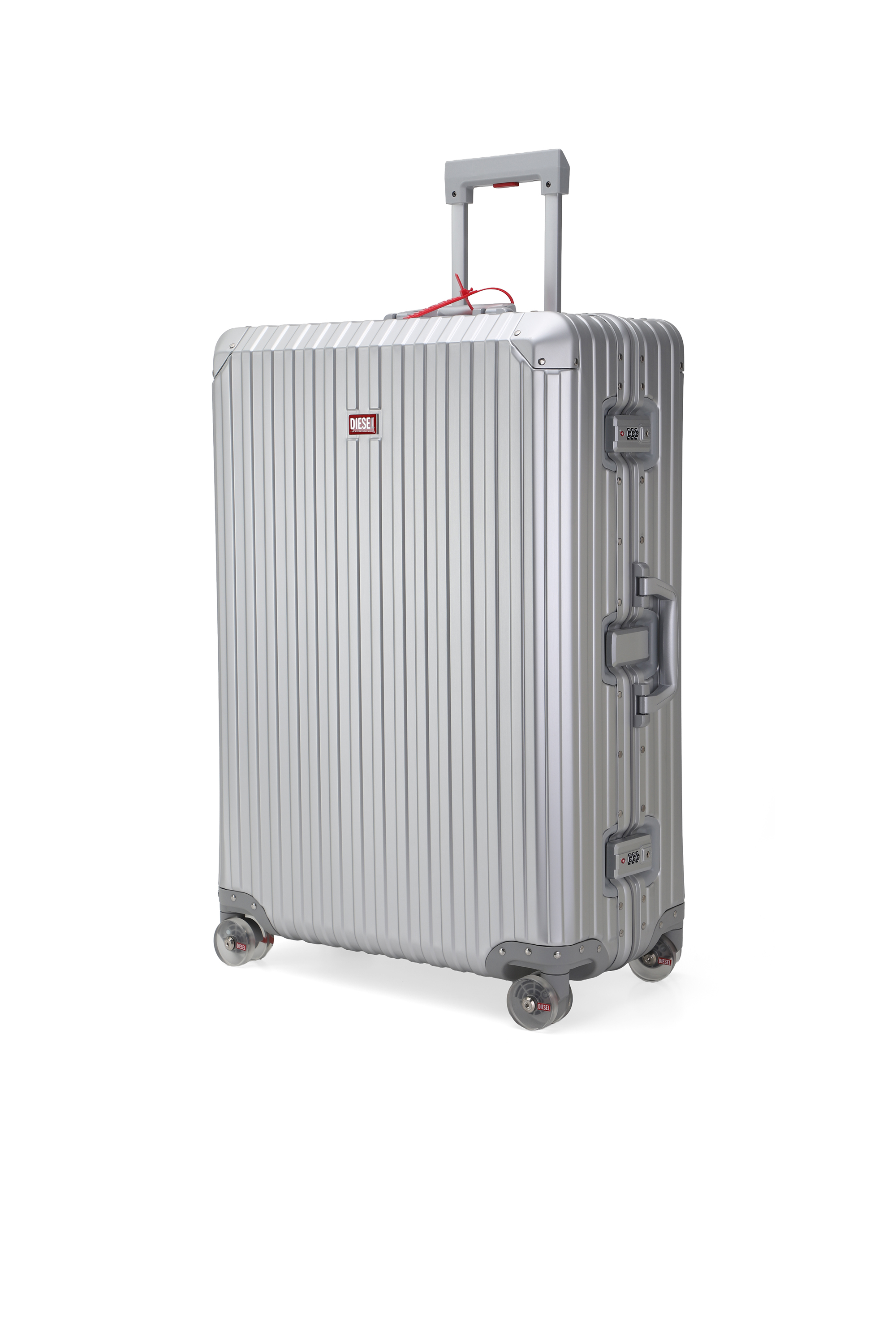 Diesel - DIESEL ALUMINUM TROLLEY- DSL002, Valise en aluminium taille L Mixte in Gris argent&eacute; - 5