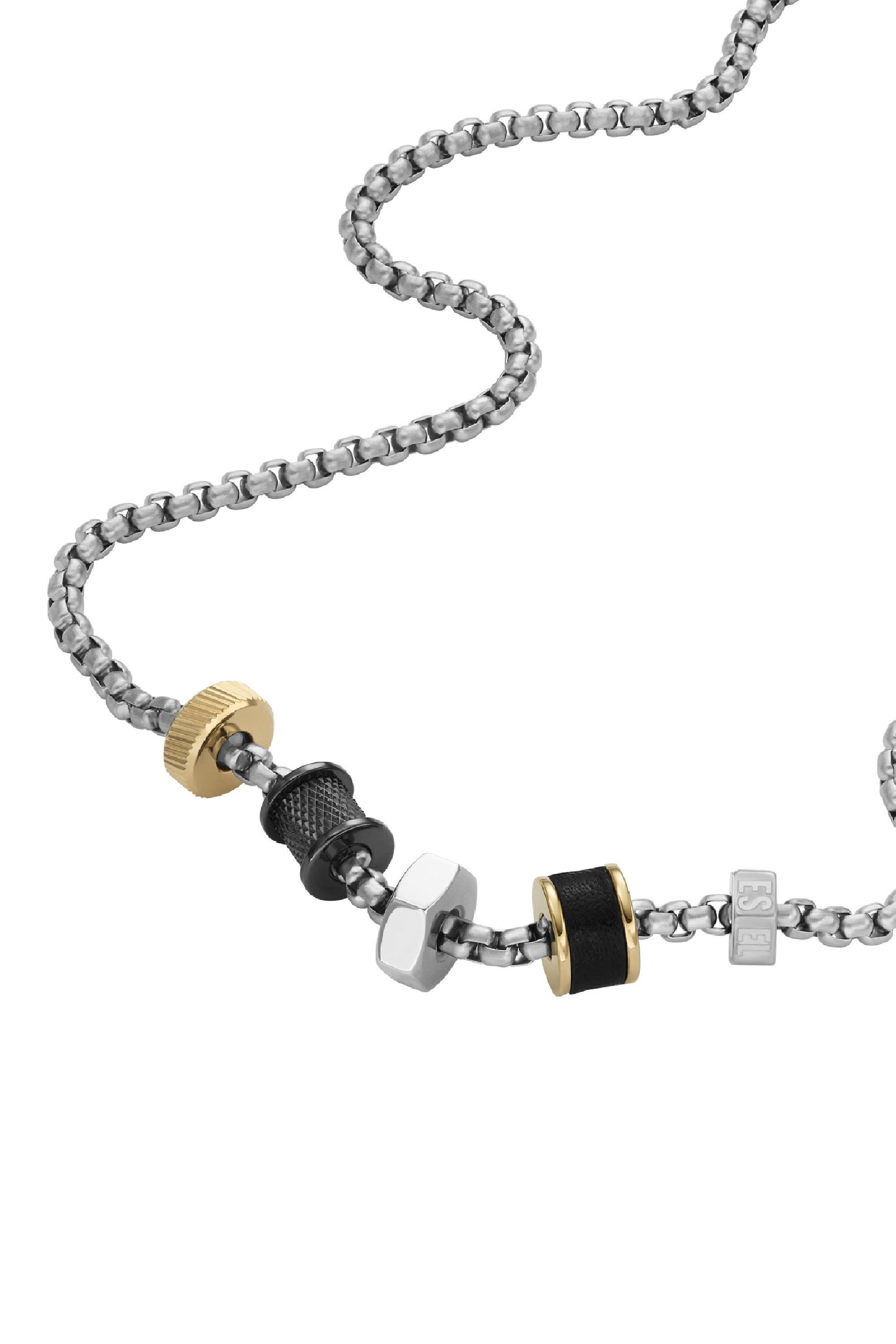 スパイク付きシルバーチェーンネックレス　ディーゼル ディーゼル DIESEL ネックレス ペンダント アクセサリー