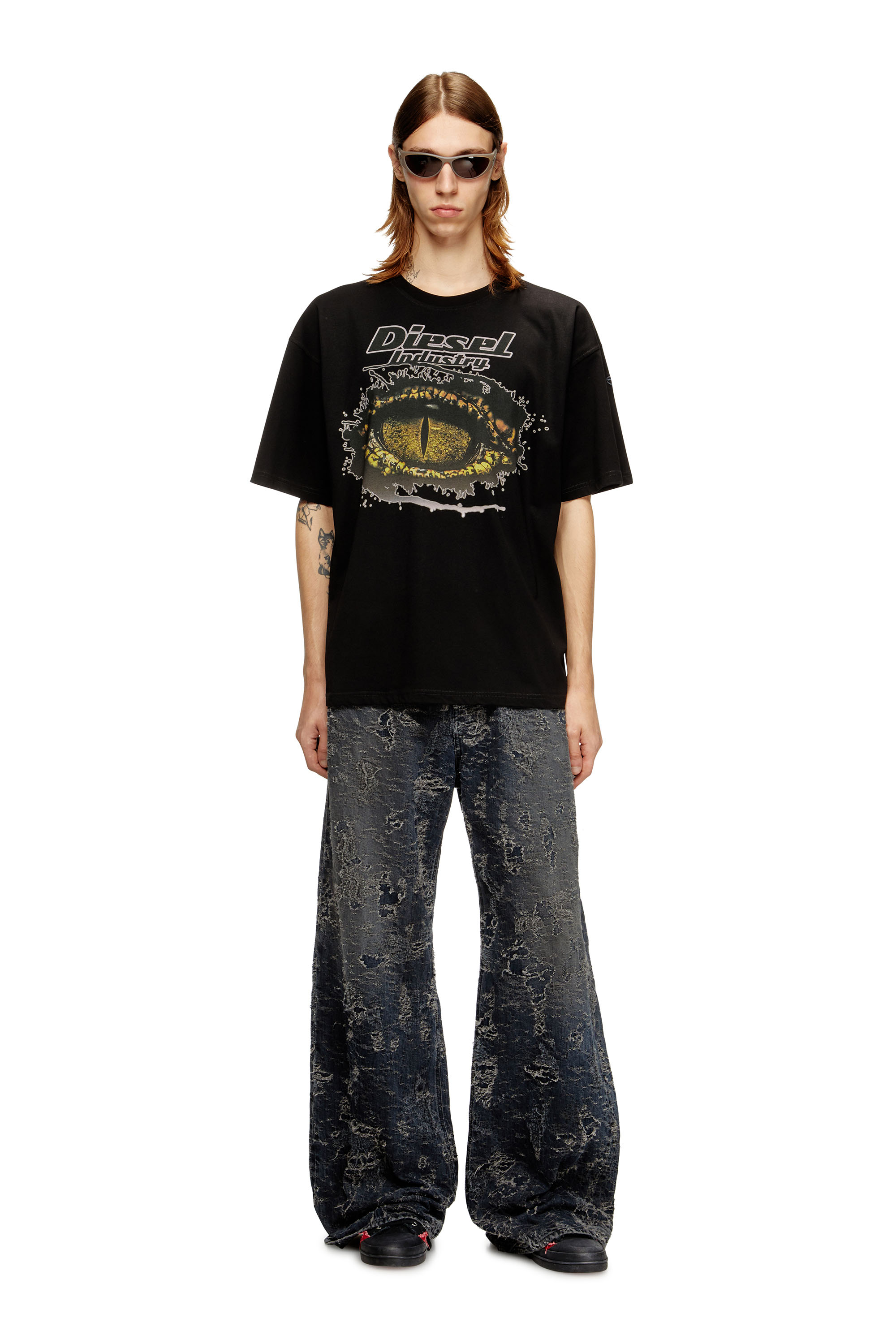 Diesel - T-BOXT-T25, Man's Cotton t-shirt with digital print in Light Grey - 3