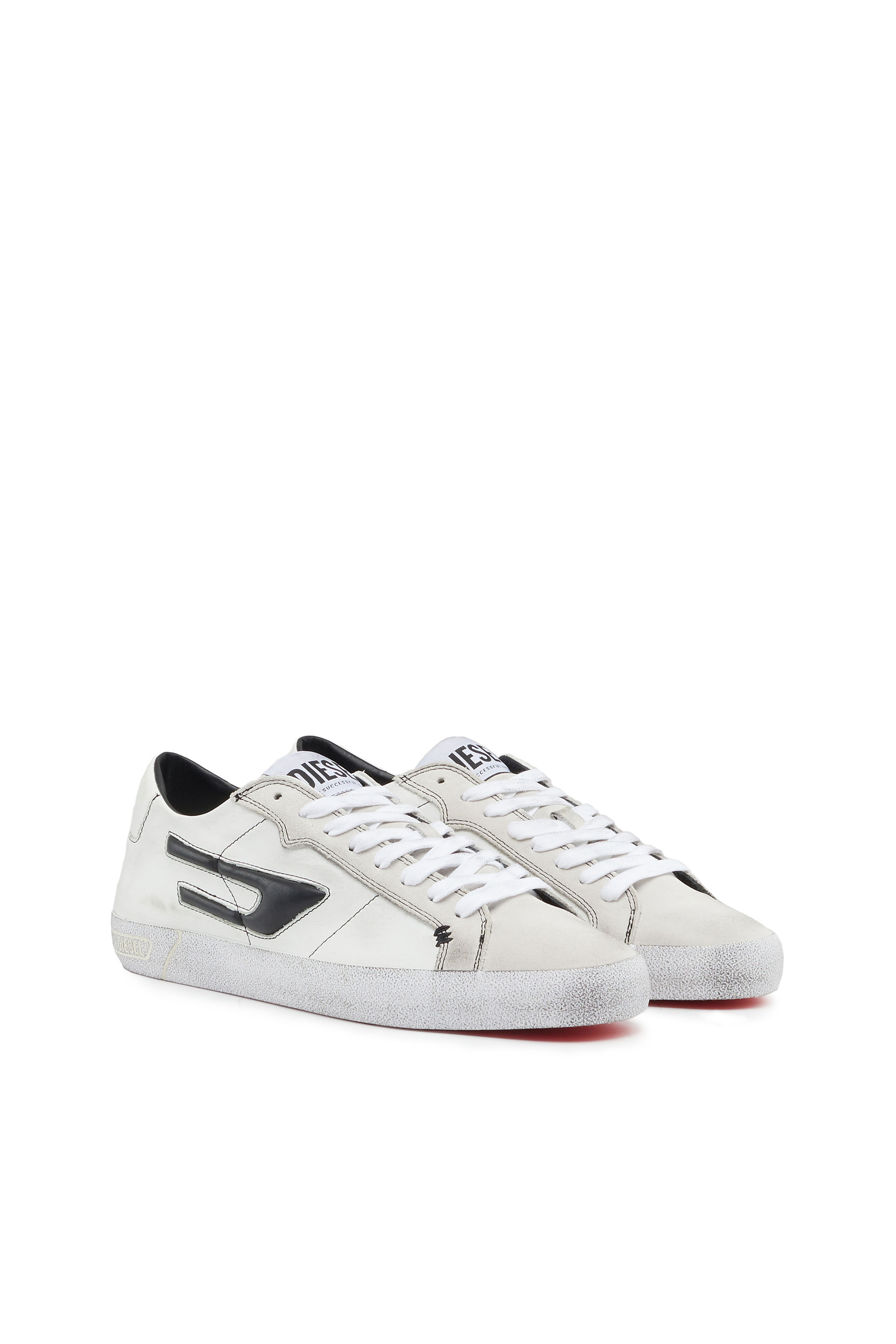 Men's S-Leroji Low - Low-top leather sneakers D logo | Diesel