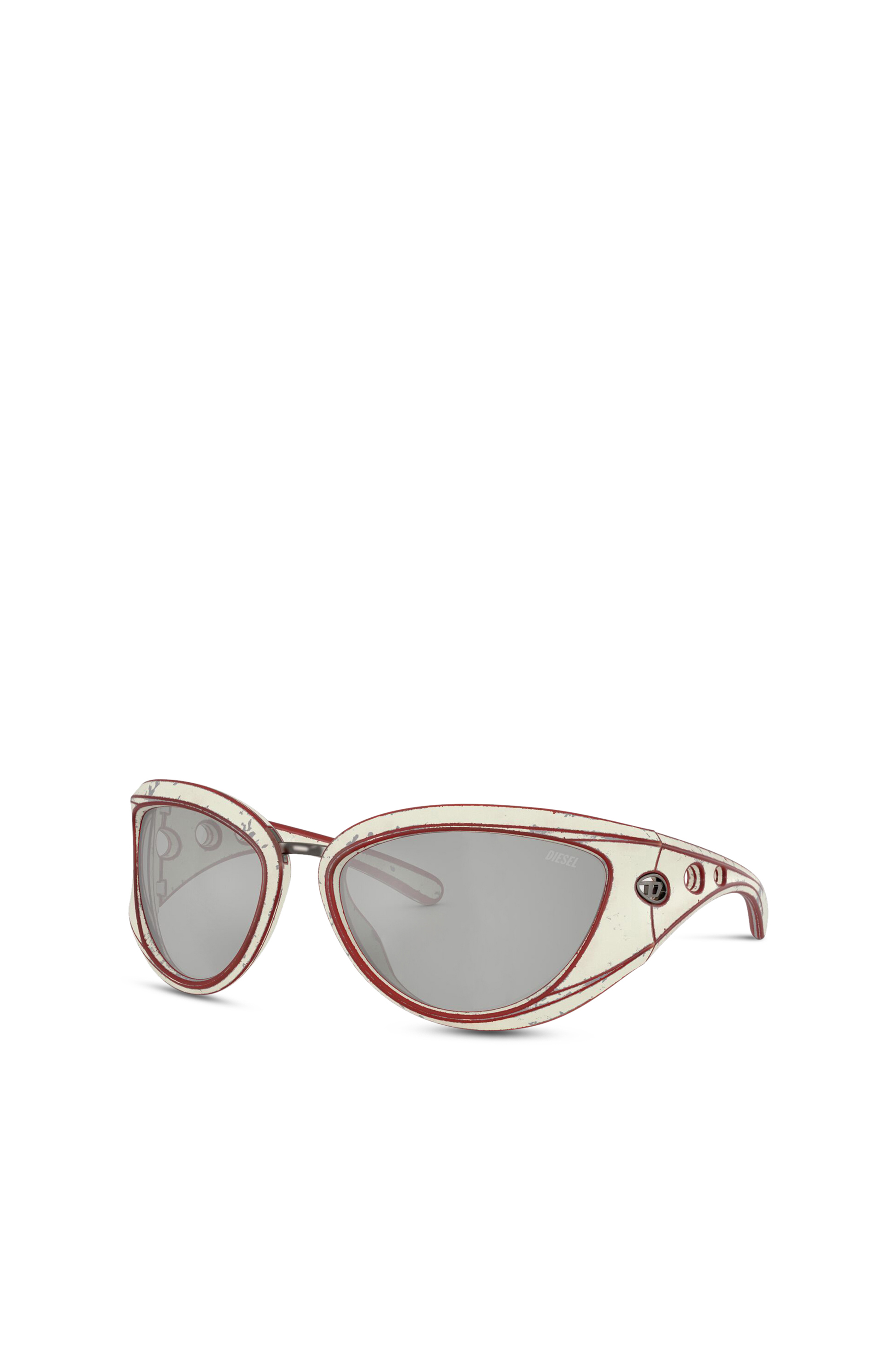 Diesel - 0DL3007U, Unisex's Cat-eye style sunglasses in White/Grey - 1