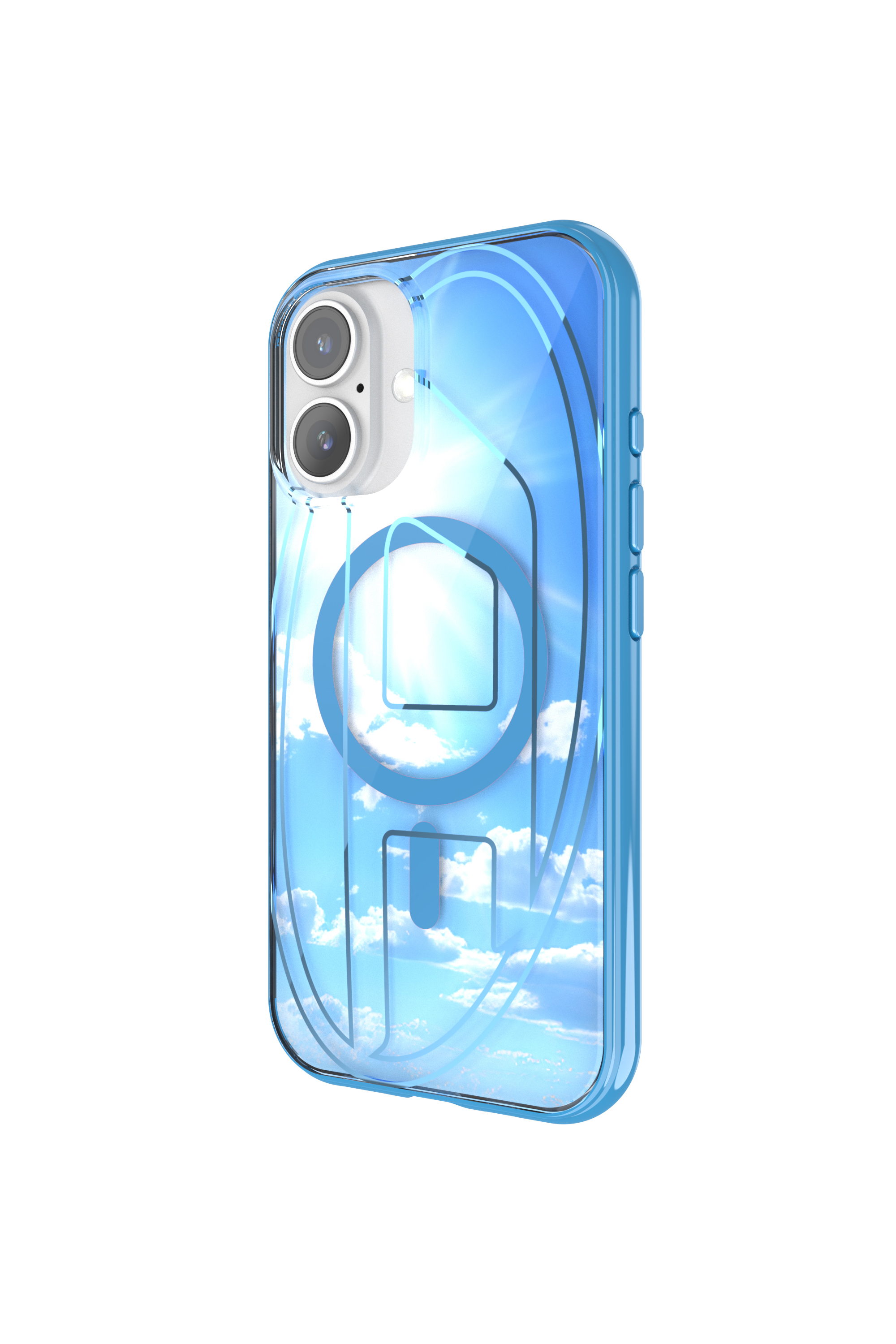 Diesel - 60252 AOP CASE, Unisex's Oval D Case with Magsafe iPhone 16 in Azure - 2