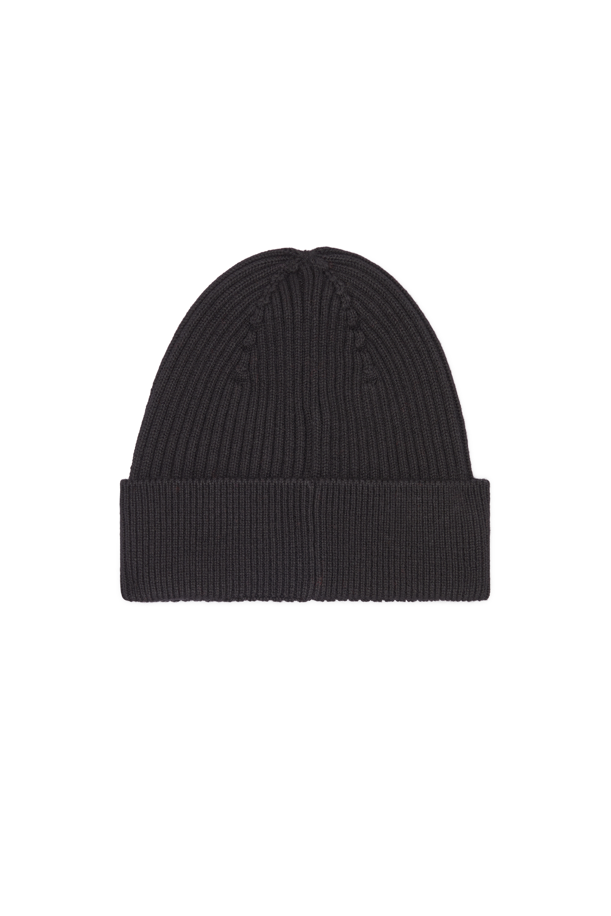 Diesel - K-CODER-H 2X2, Gorro en canal&eacute; con parche de logotipo Unisex in Negro - 2