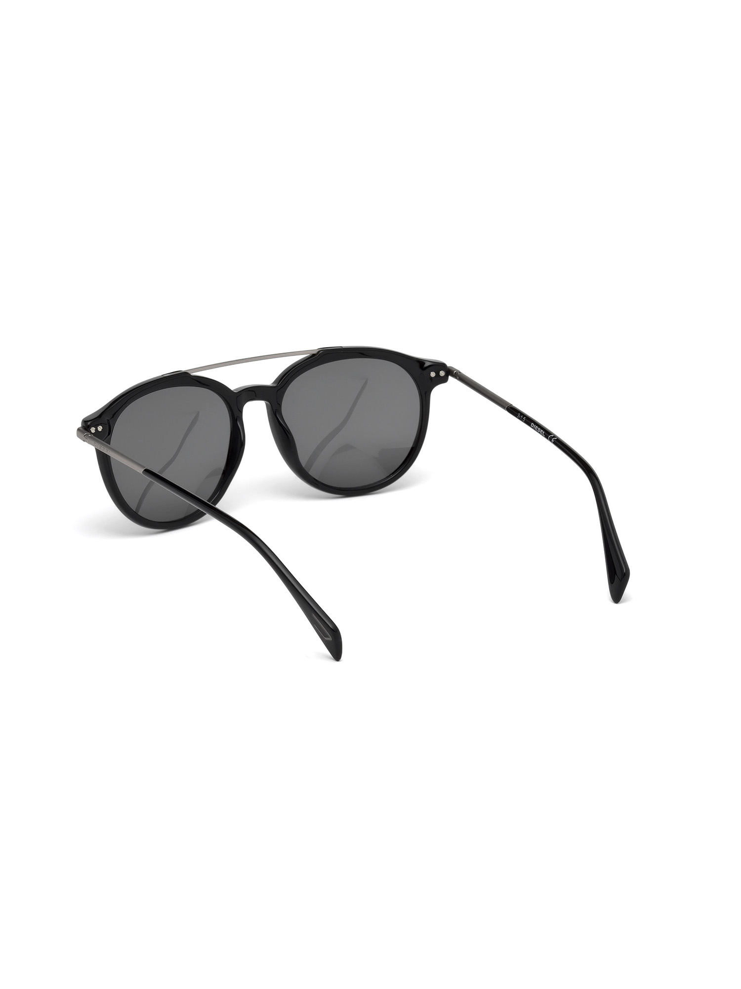 Diesel - DM0188, Lunettes au look vintage avec d&eacute;tails en m&eacute;tal Mixte in Noir - 2