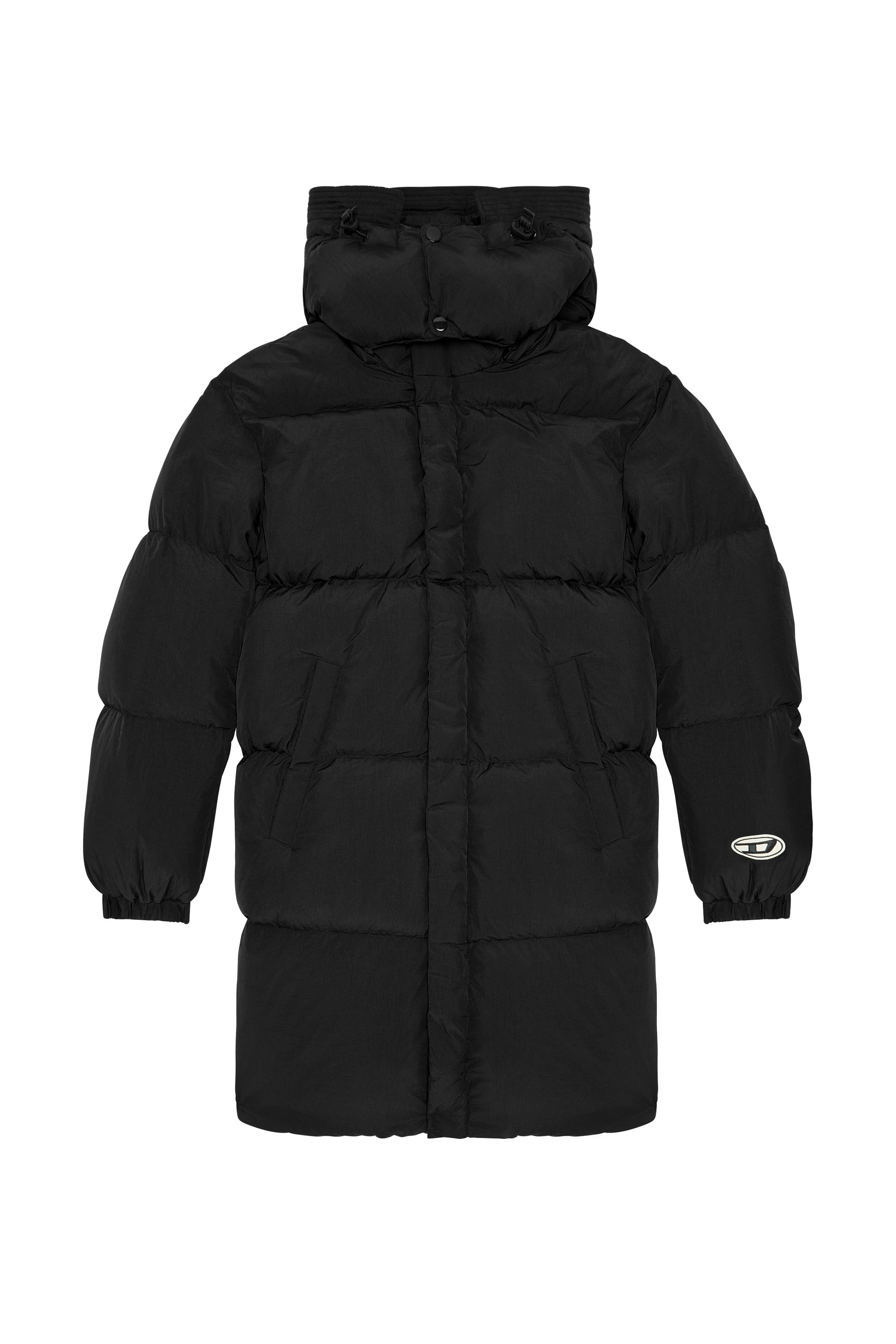 Diesel - W-ROLF-LONG-NW, Man's Polygiene ViralOff&reg; down coat in Black - 1