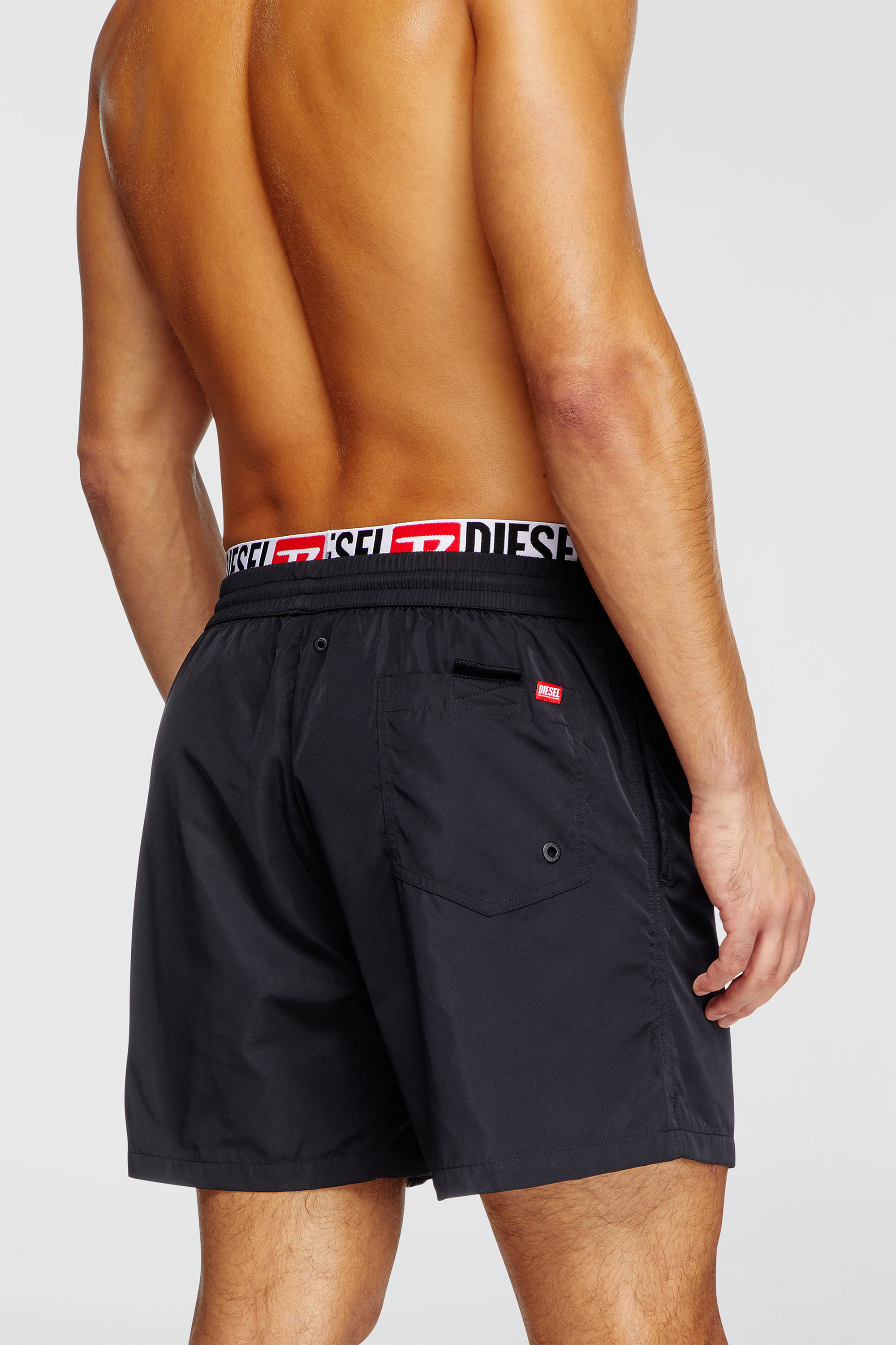 Diesel - VISPER-41-D-CORE, Short de bain court avec imprim&eacute; logo Homme in Noir - 3