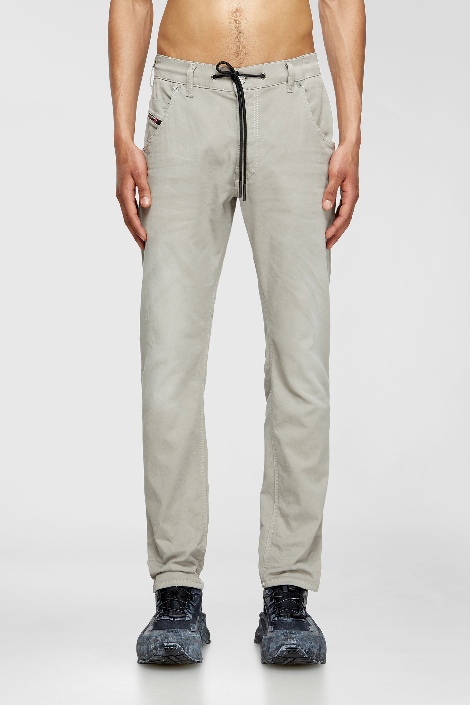 Diesel - Man's Regular 2032 D-Krooley Joggjeans&reg; 0670M, Light Grey - 2
