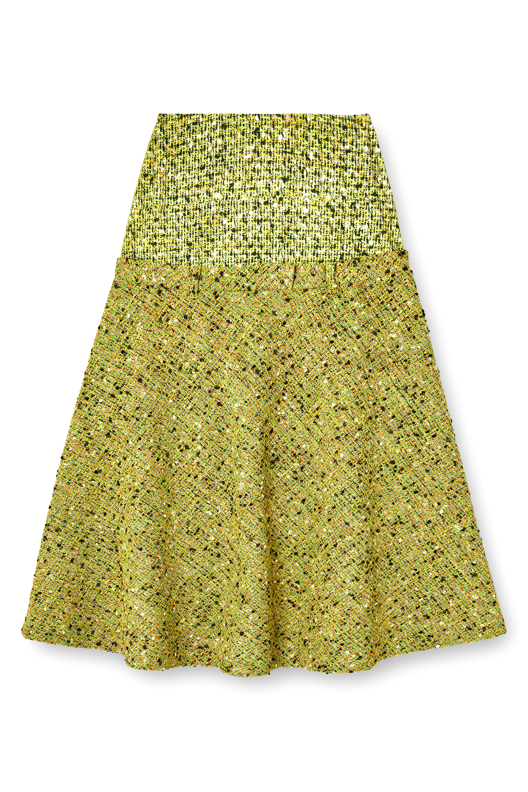 Diesel - O-GRACE-MIX, Jupe en bouclé avec taille en Lycra Femme in Vert - 3