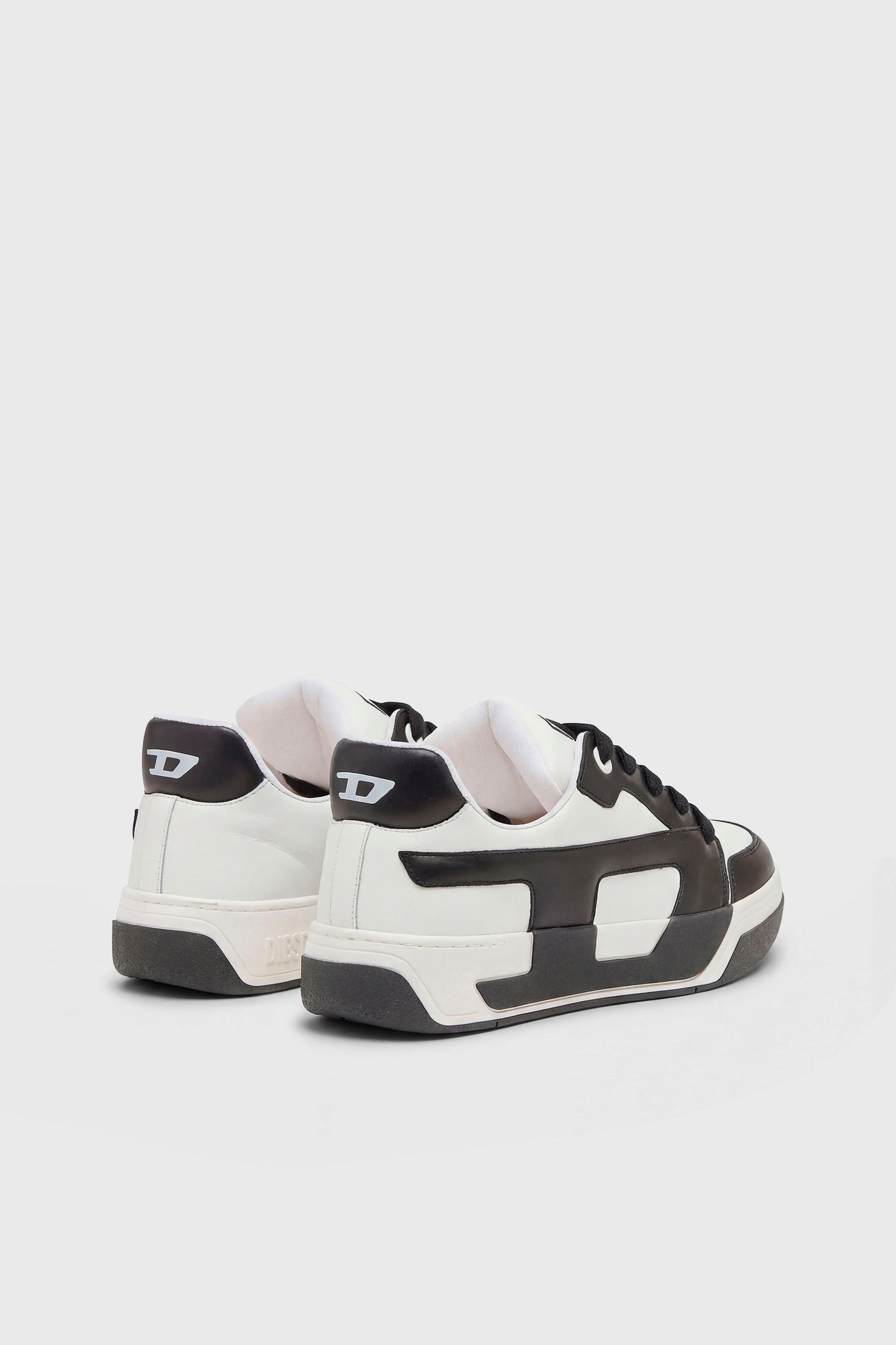 Diesel - S-D-OLLIE LOW, D-Ollie -Zapatillas en cuero de bloques de color Hombre in Blanco - 3