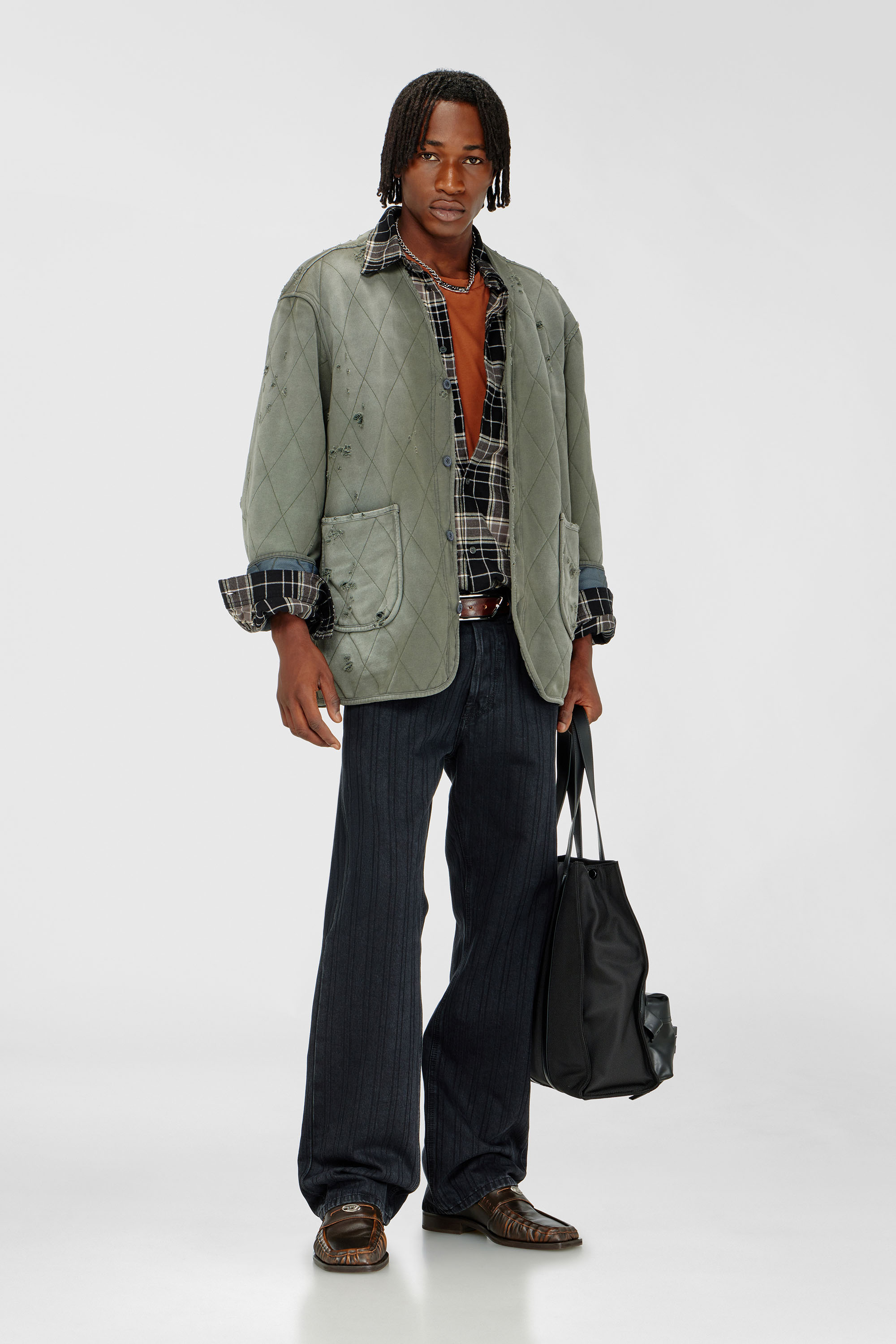Diesel - Male's Relaxed Jeans 1980 D-Eeper 09Q12, Black/Dark Grey - 1