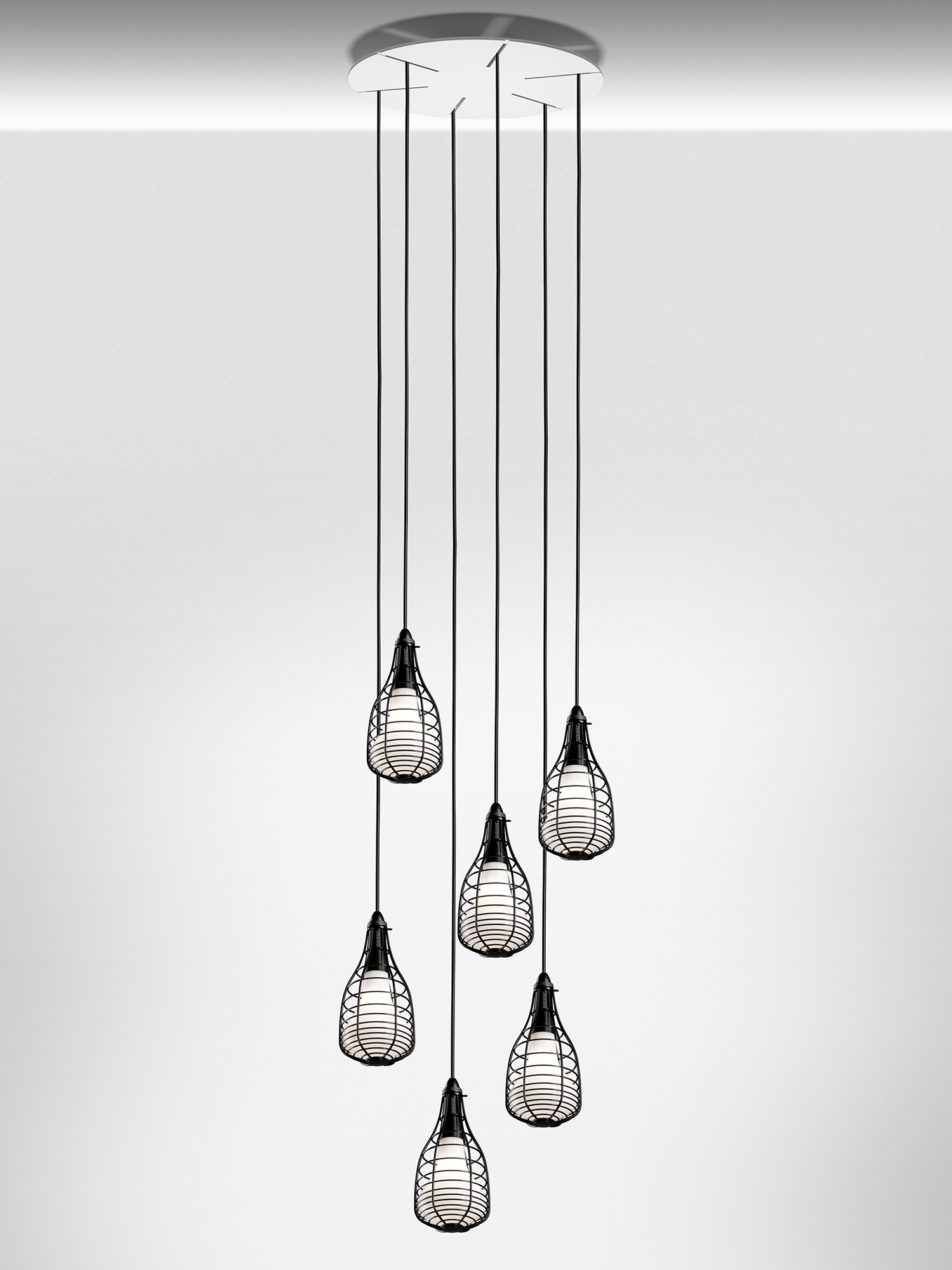 Diesel - CAGE SOSPENSIONE MIC, Lámpara colgante con jaula decorativa Unisex in Negro - 3