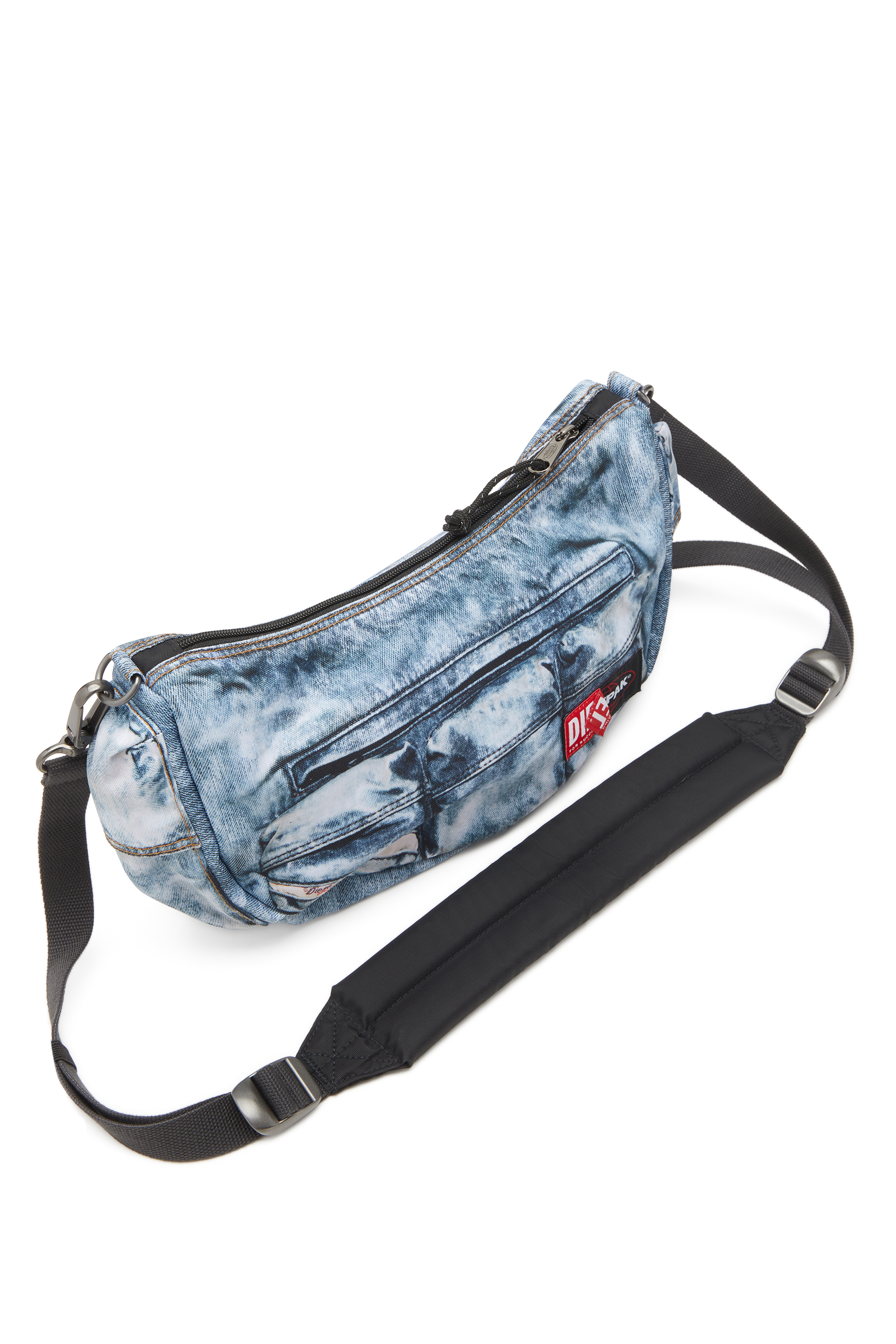Men's Multipocket bag in trompe l'oeil denim | Blue | Diesel
