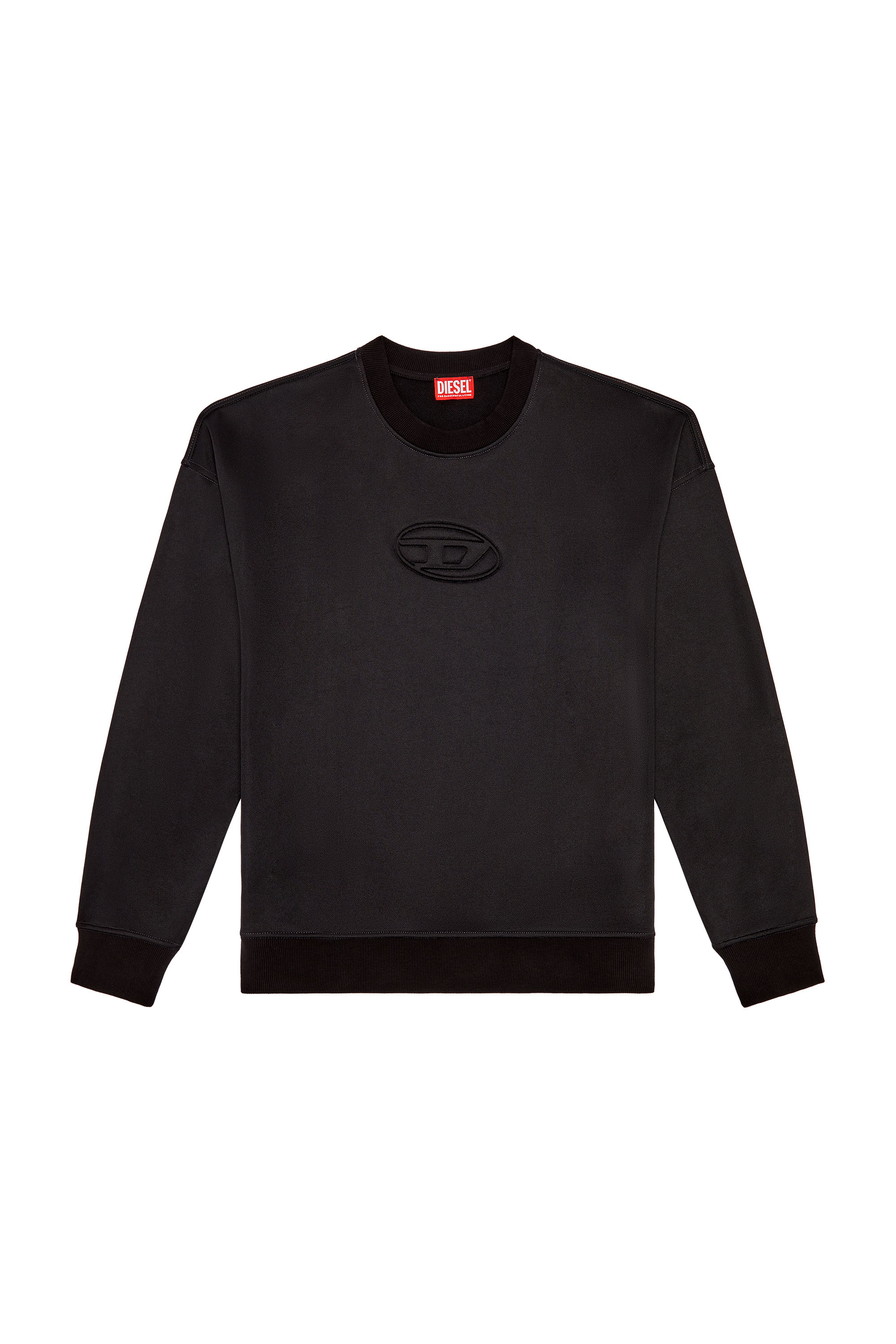 DIESEL / Roby N1 オーバルDロゴスウェット/XL/--/BLK/無地 Men's Sweatshirt with embossed Oval D logo | Black | Diesel