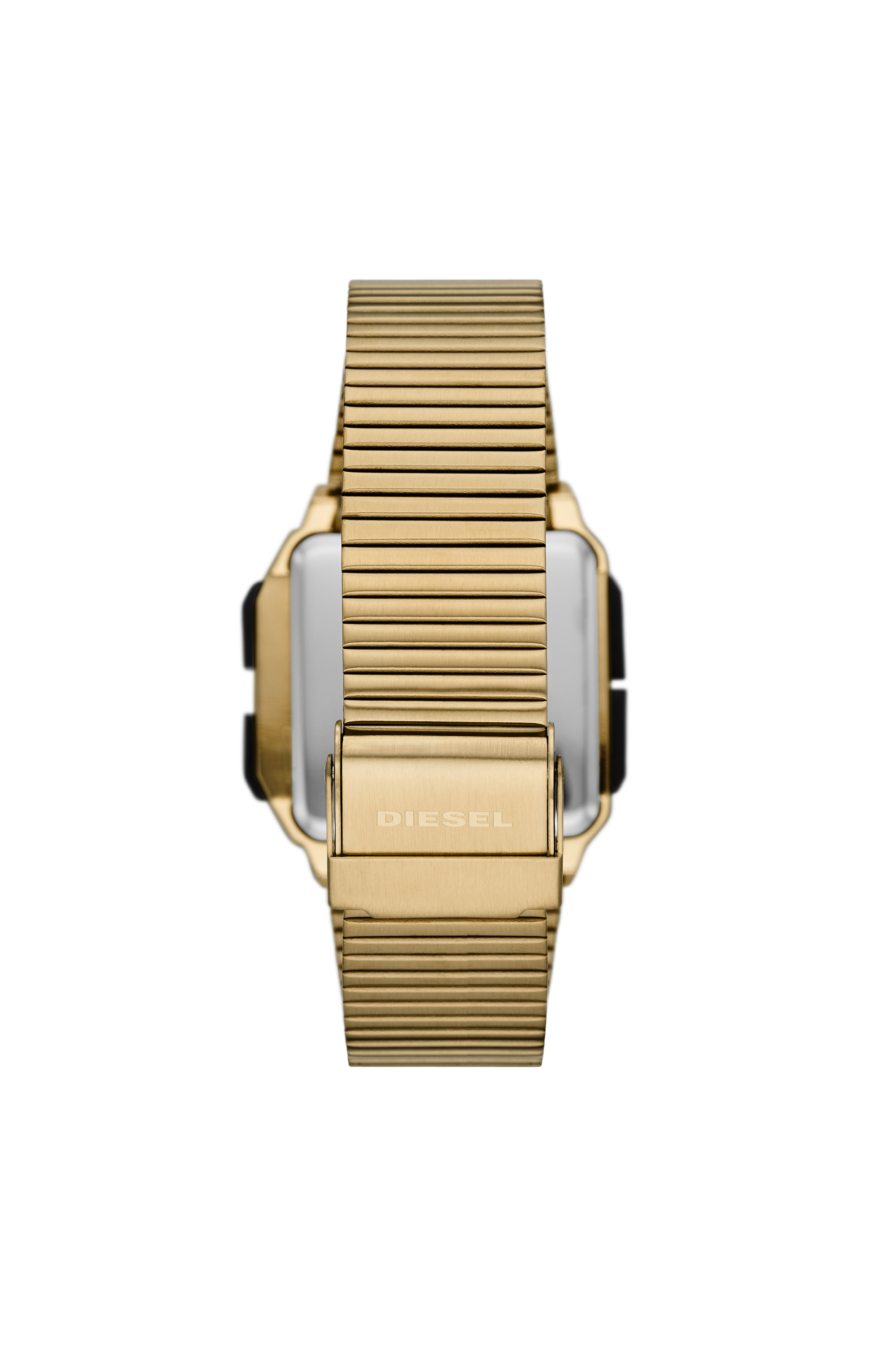 DZ1969: Chopped digital gold-tone stainless steel watch | Diesel