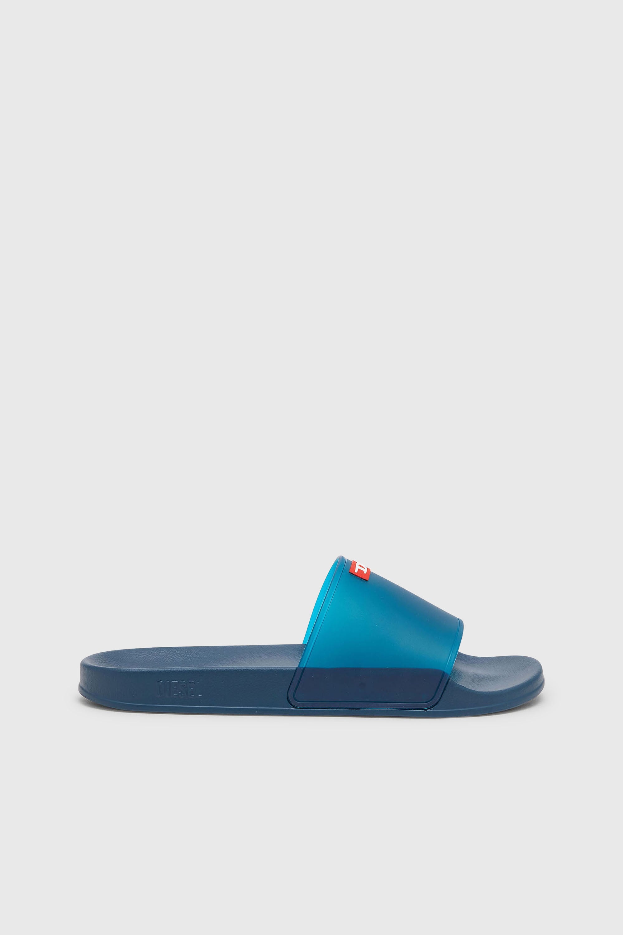 Diesel - SA-SWIM, Sa-Swim - Claquettes en caoutchouc &agrave; bride transparente Homme in Bleu - 1