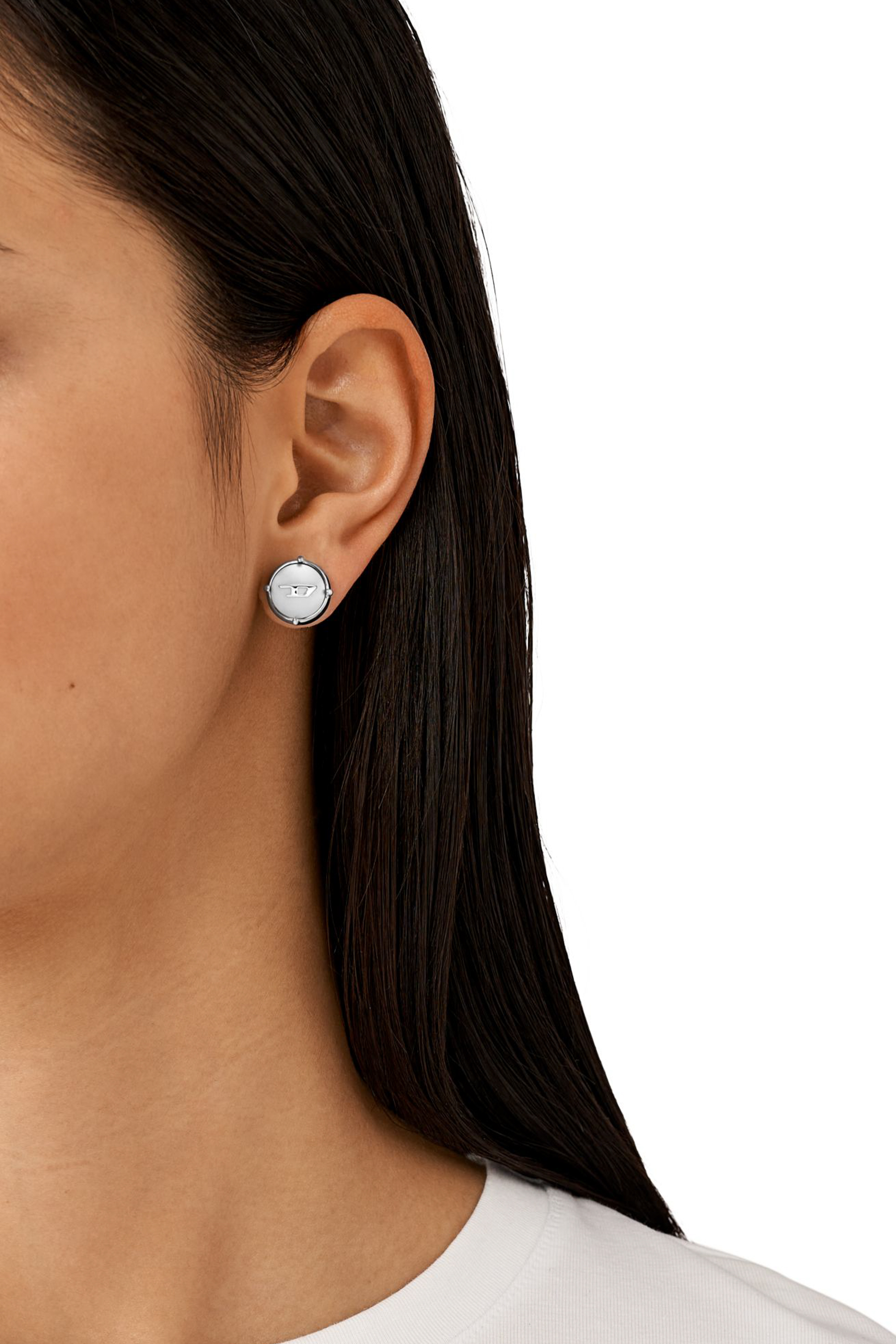 Women's Stainless steel stud earring | Silver | Diesel