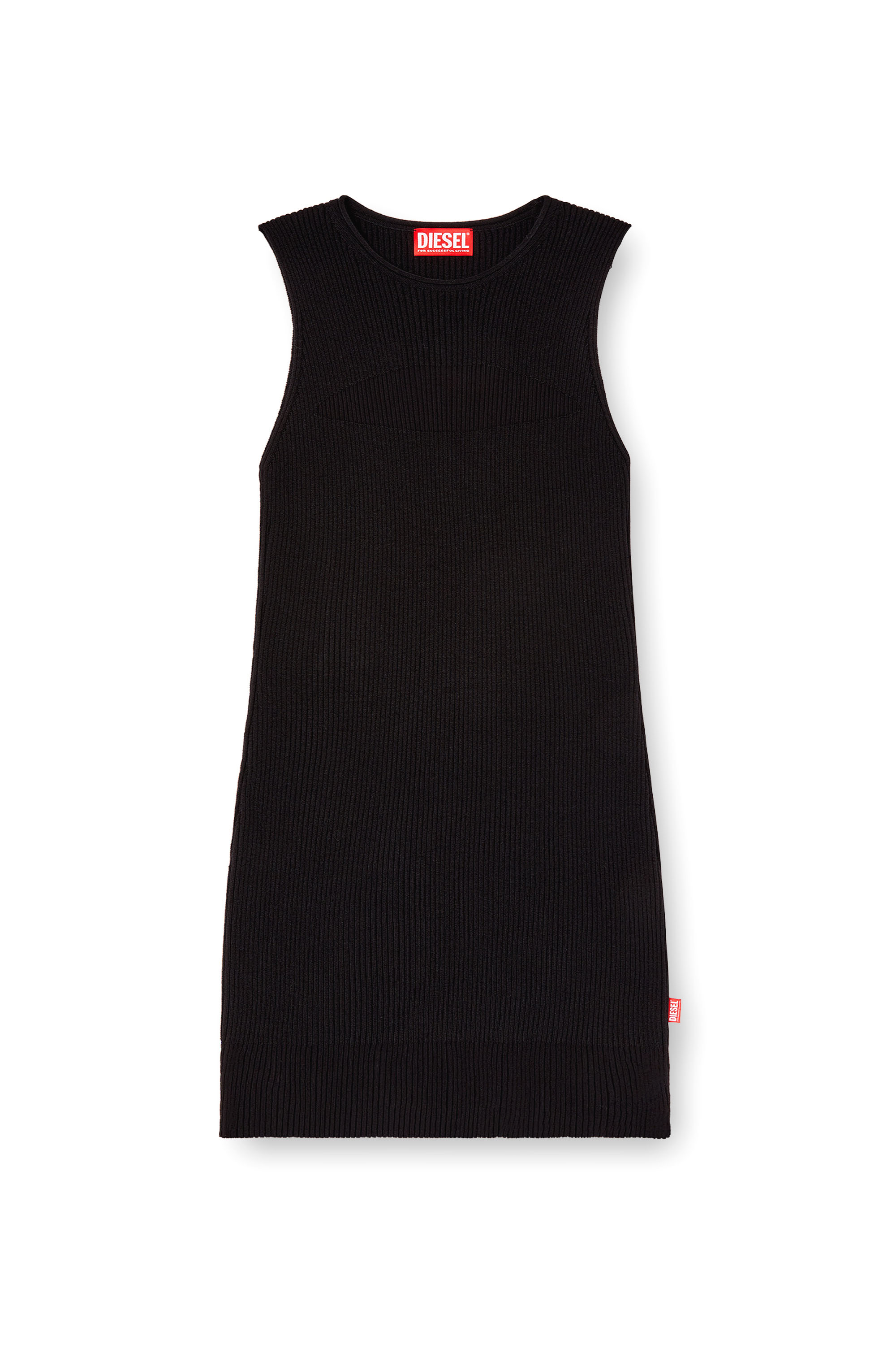 Diesel - M-SLENDER, Female's Crew-neck sleeveless dress in Black - 2