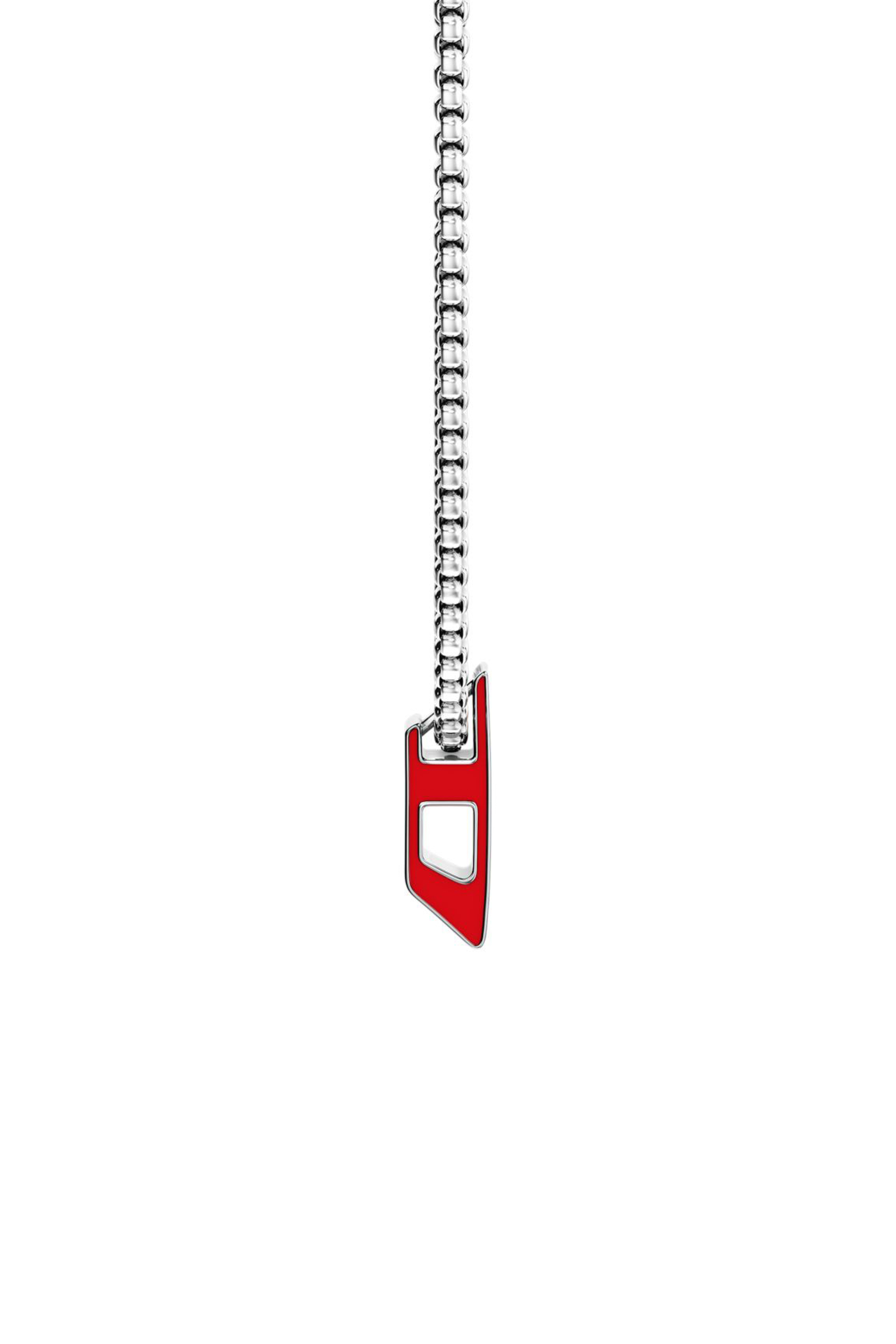 Diesel - DX1689040 JEWELLERY, Unisex's Stainless steel pendant necklace in Silver/Red - 2