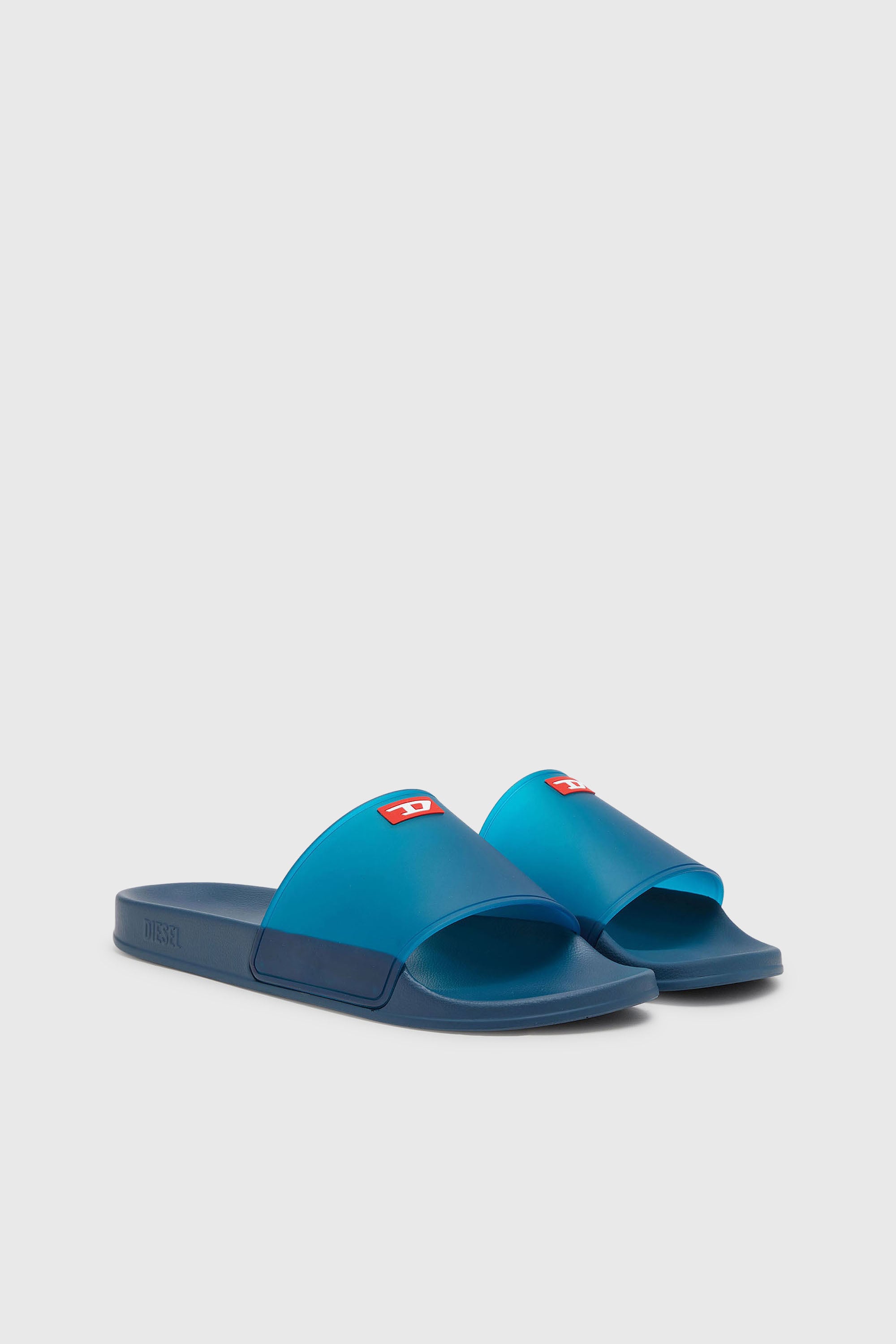 Diesel - SA-SWIM, Sa-Swim - Claquettes en caoutchouc &agrave; bride transparente Homme in Bleu - 2