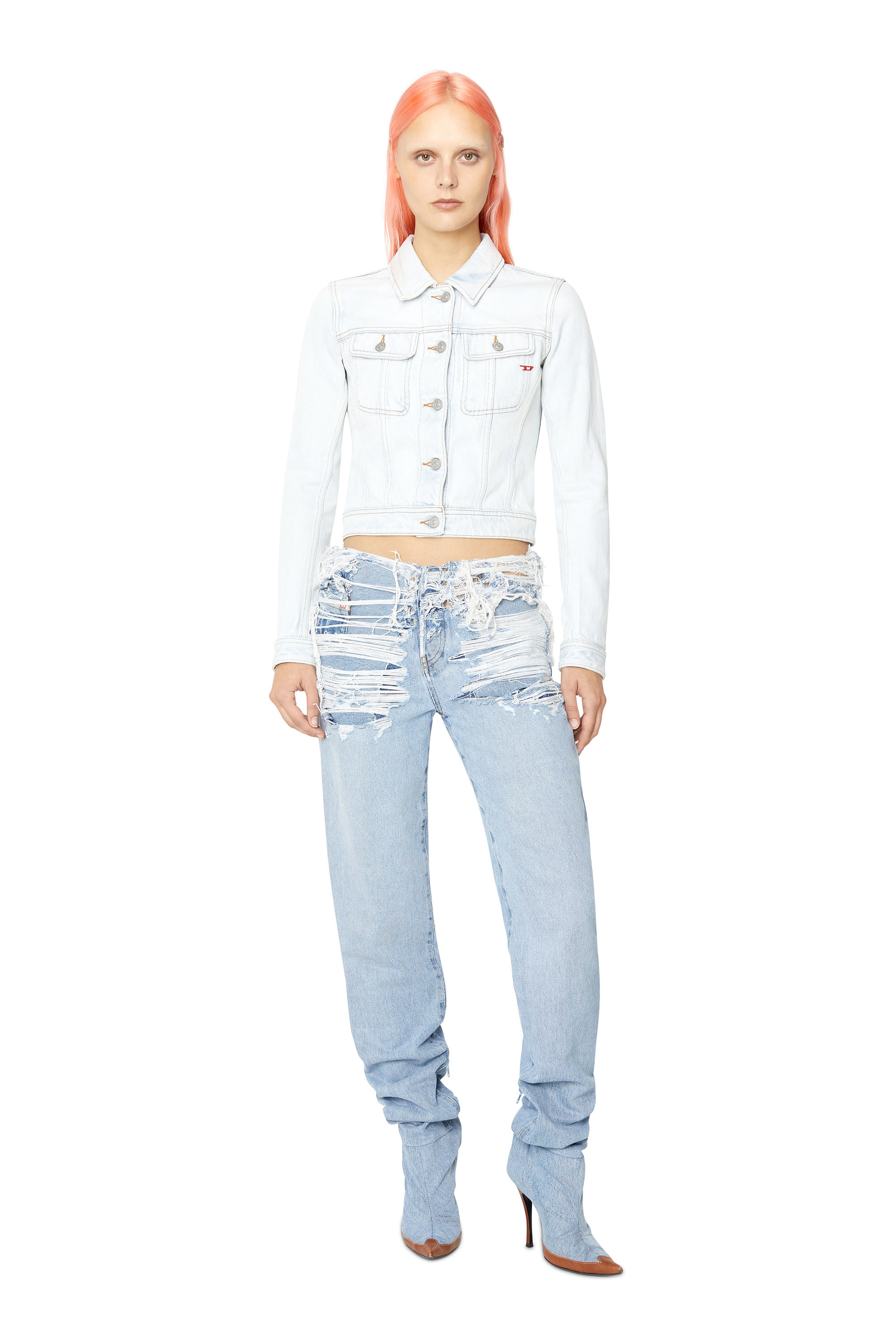 1956 D-Tulip Woman: Straight medium blue Jeans | Diesel